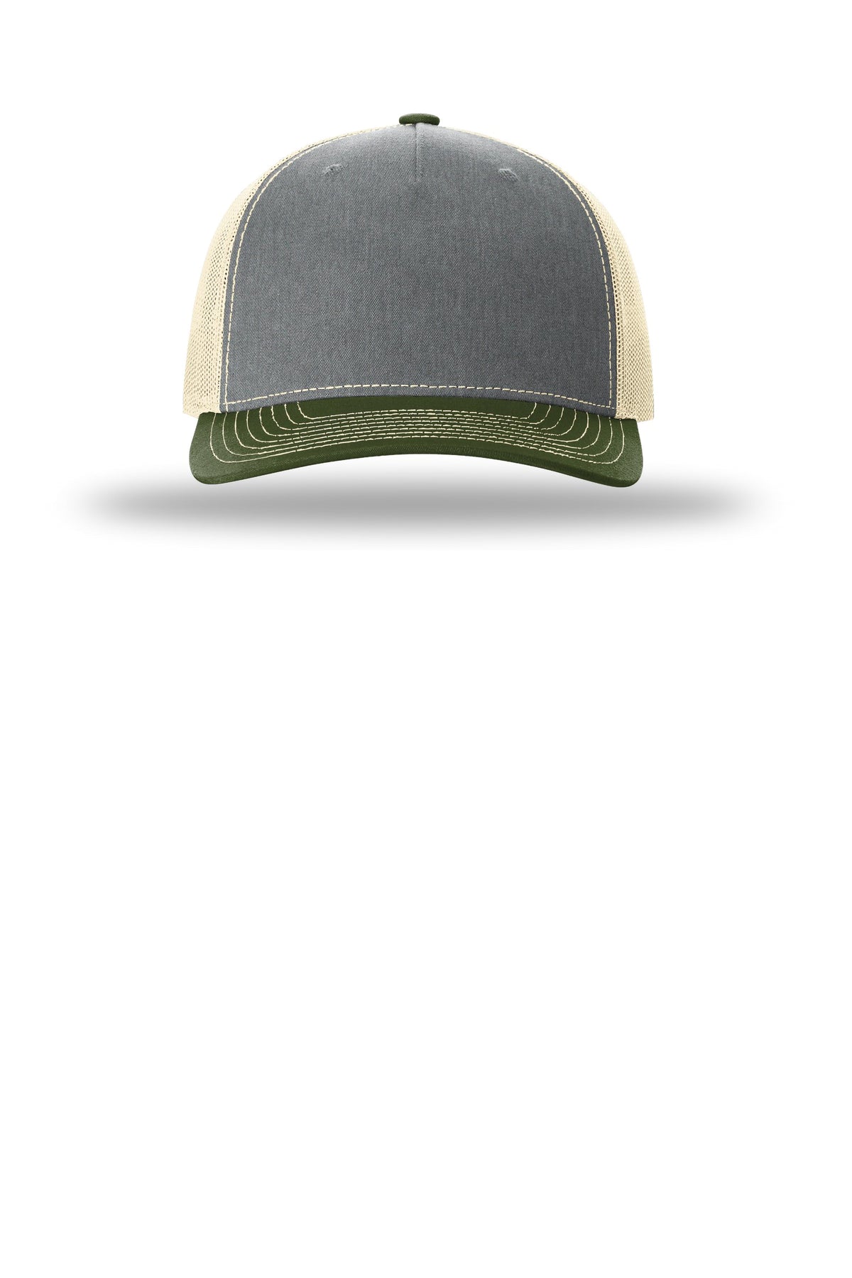 Richardson 112FP Heather Grey/ Birch/ Army Olive front