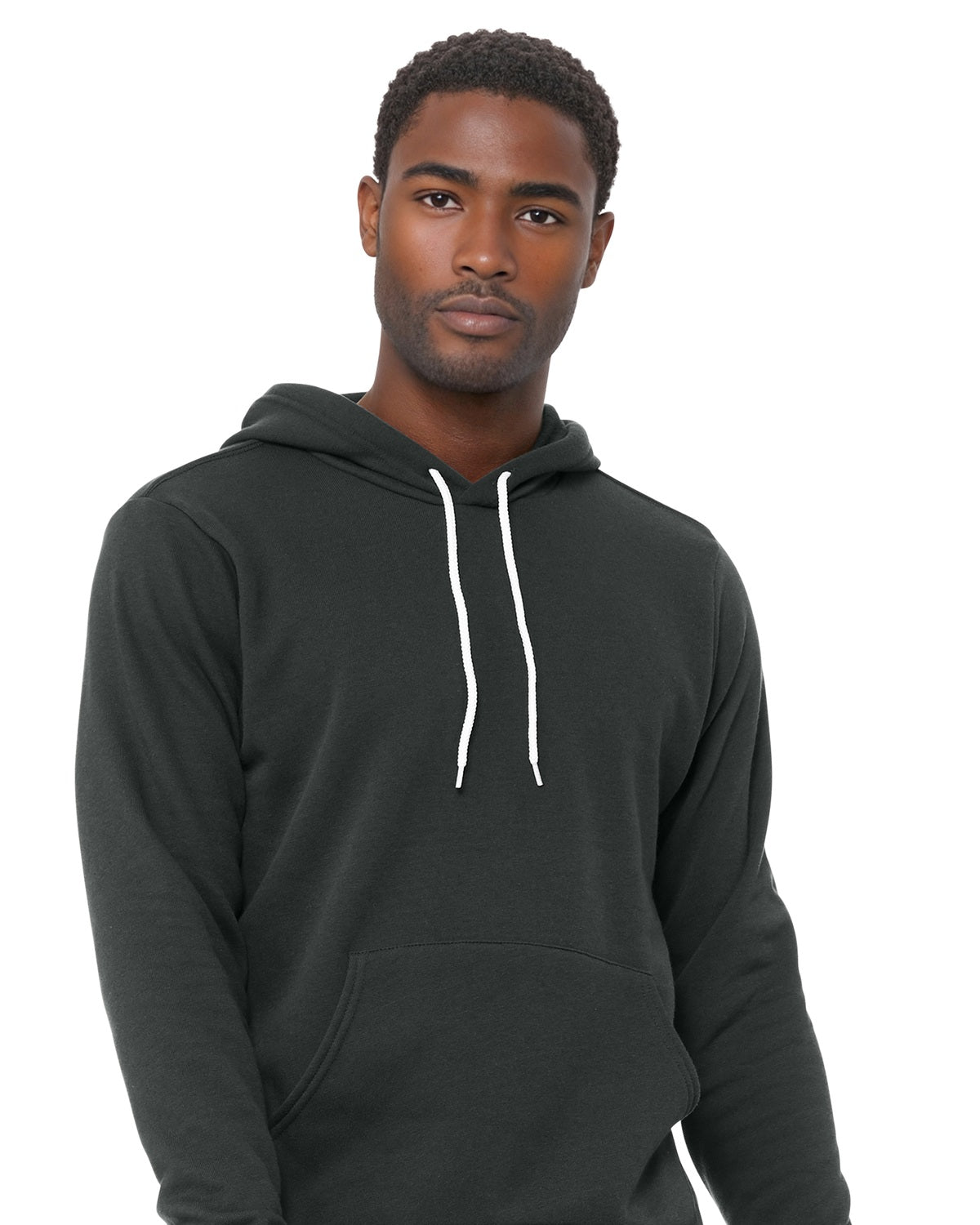 BELLA+CANVAS 3719 Dark Grey model front on white
