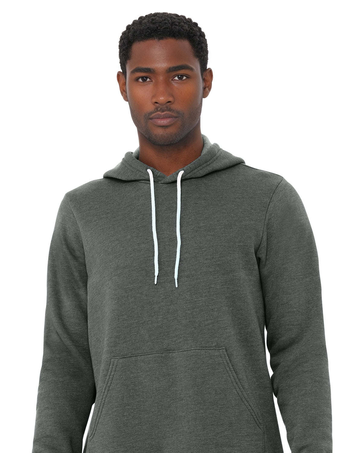 BELLA+CANVAS 3719 Deep Heather model front on white