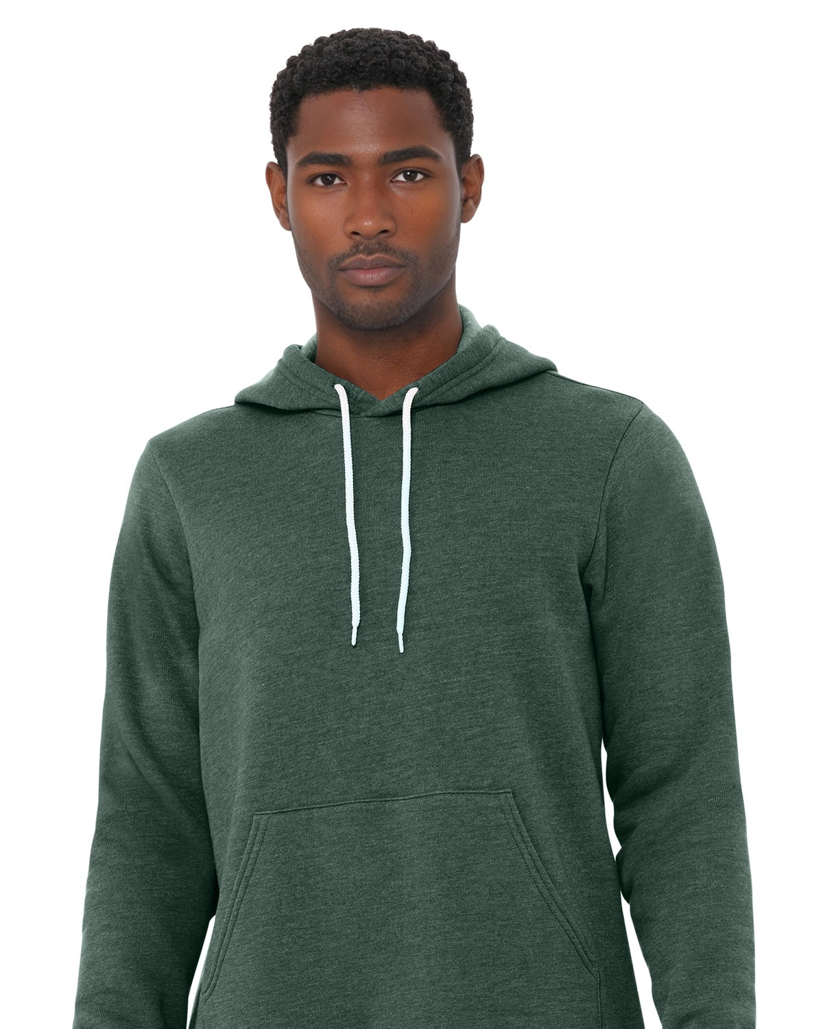 BELLA+CANVAS 3719 Heather Forest model front on white
