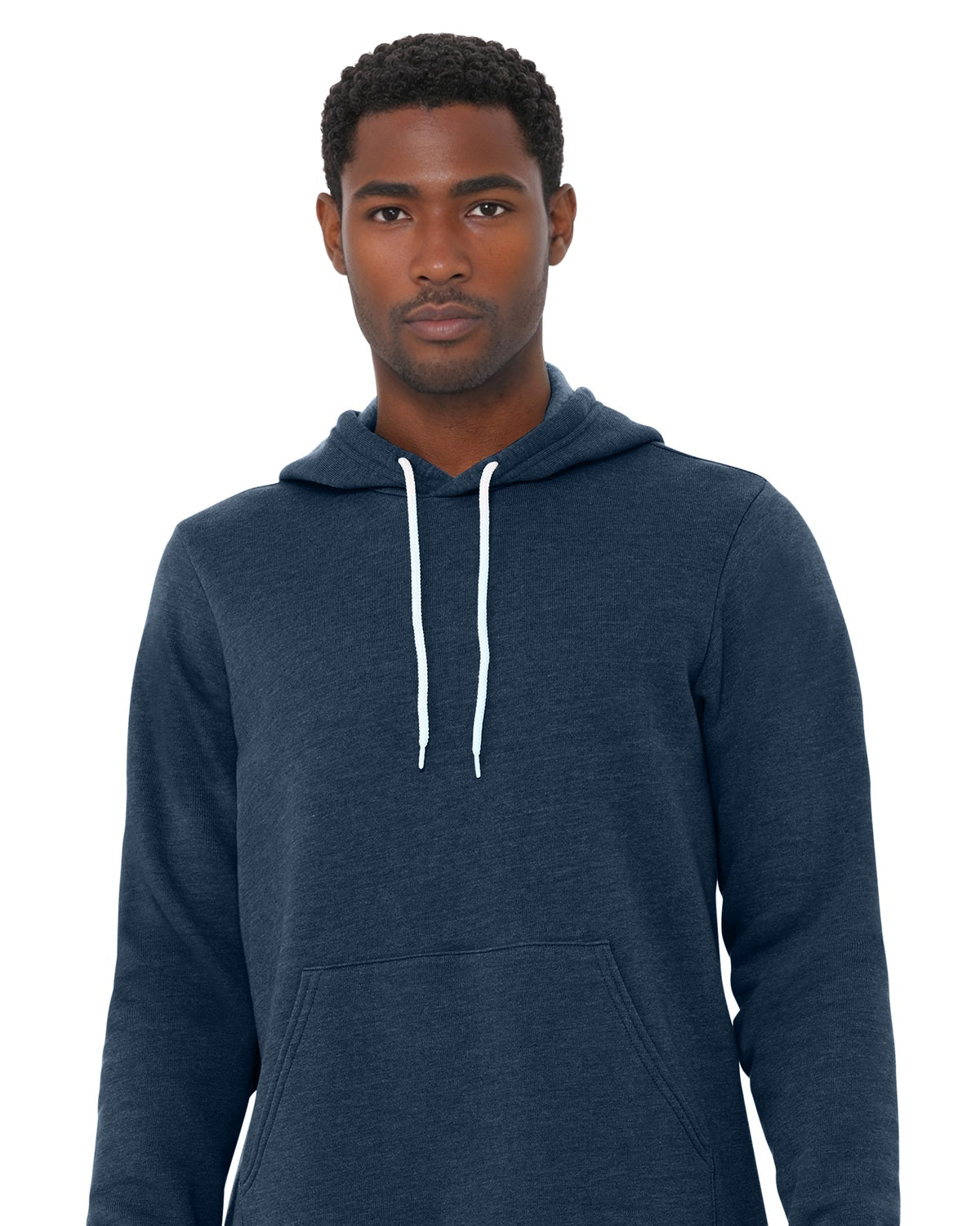 BELLA+CANVAS 3719 Heather Navy model front on white