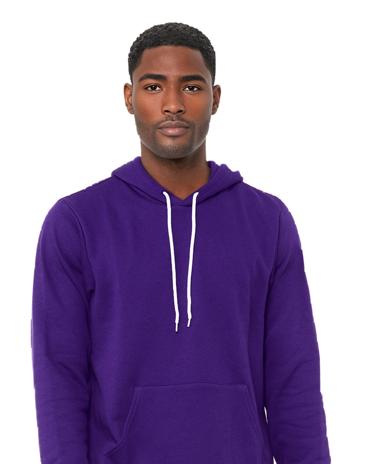 BELLA+CANVAS 3719 Team Purple model front on white