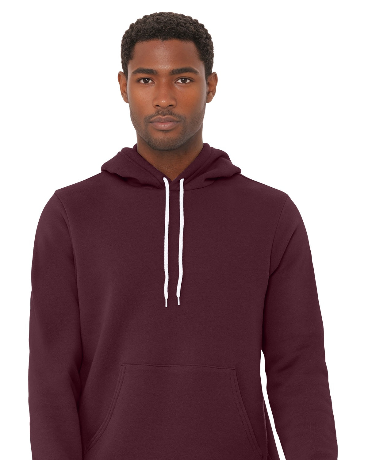 BELLA+CANVAS 3719 Maroon model front on white