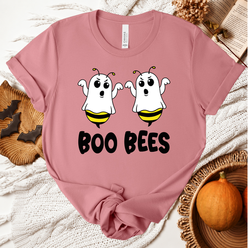 Boo Bees Halloween T-Shirt - Mauve