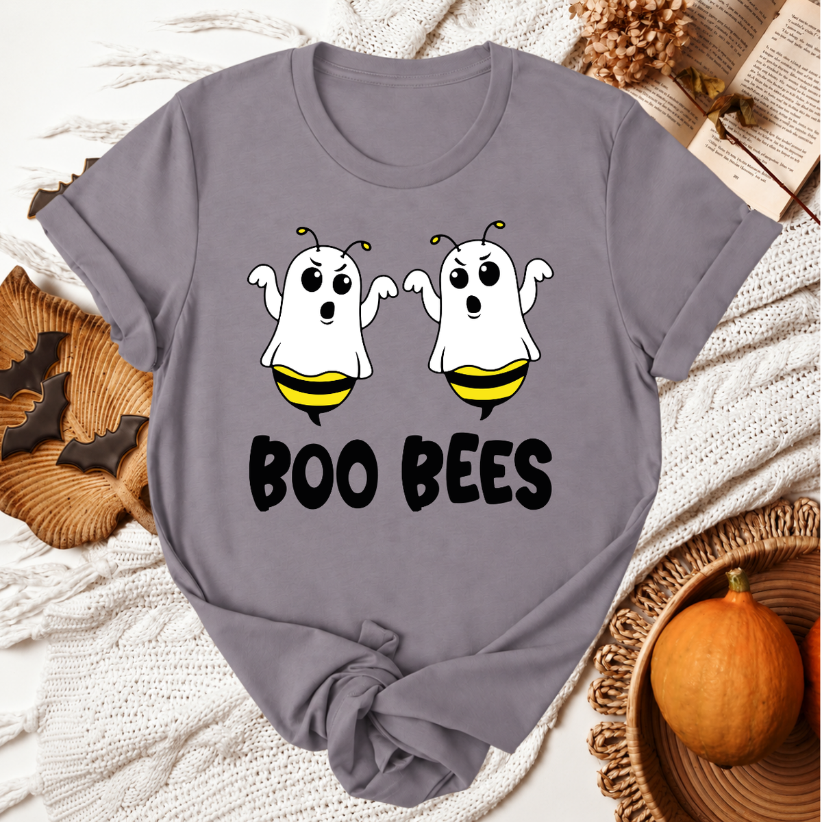 Boo Bees Halloween T-Shirt - Storm