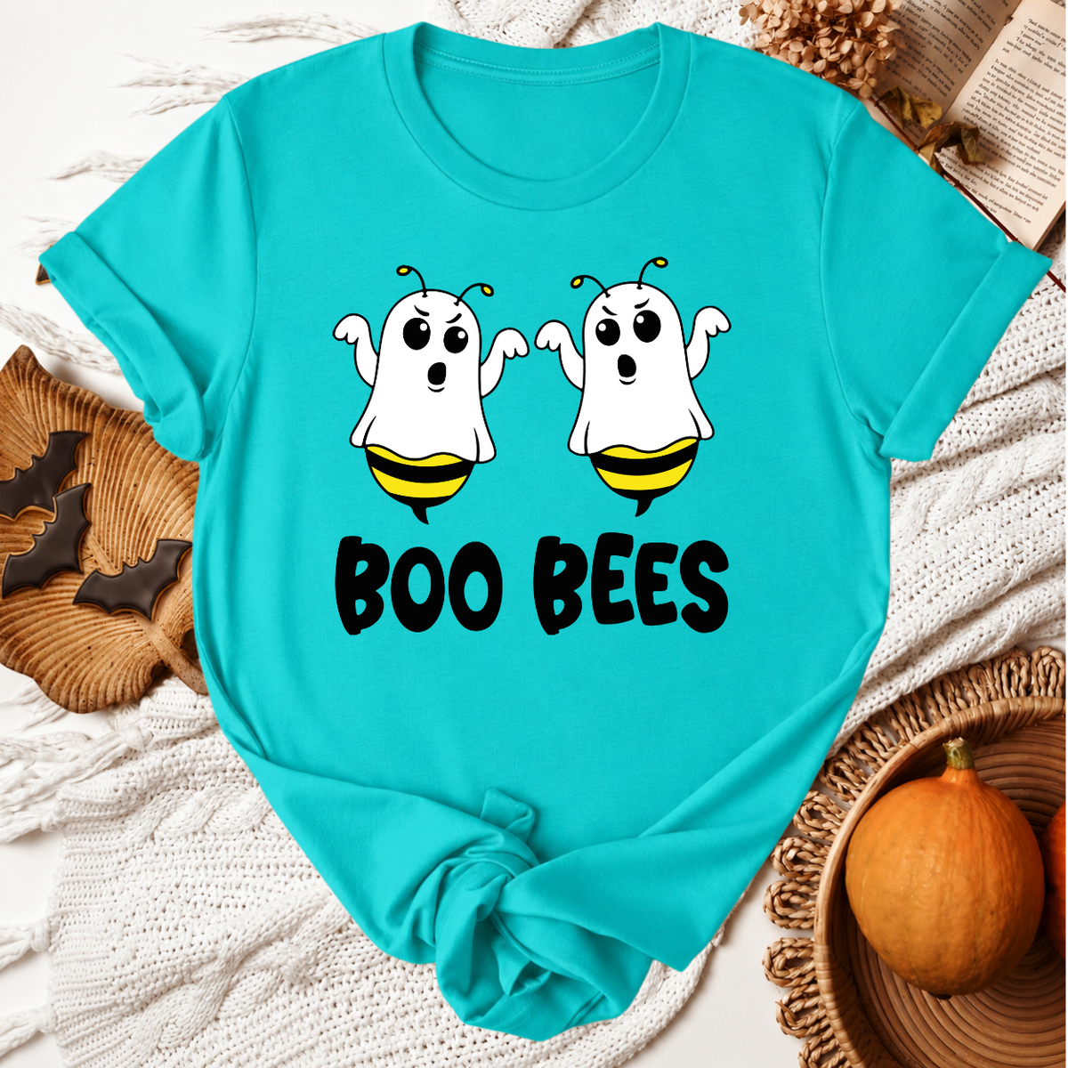 Boo Bees Halloween T-Shirt - Teal