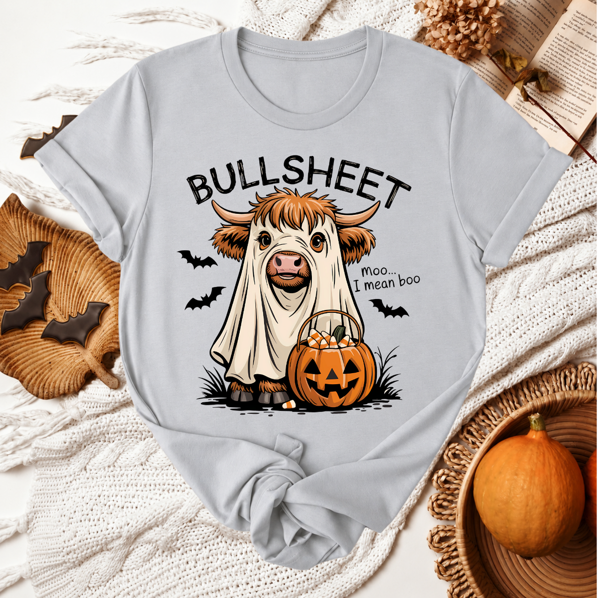 BullSheet Halloween T-Shirt - Silver