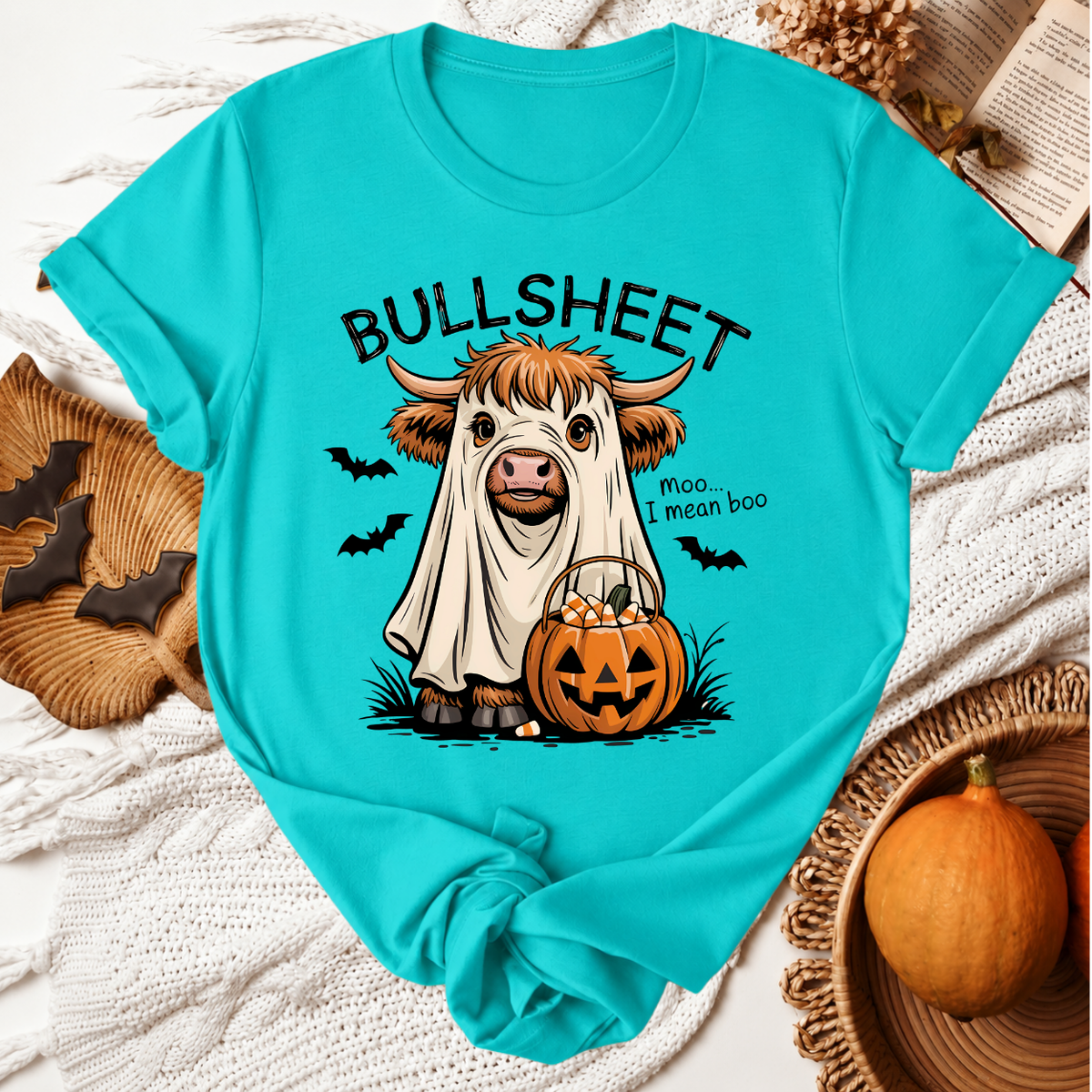 BullSheet Halloween T-Shirt - Teal