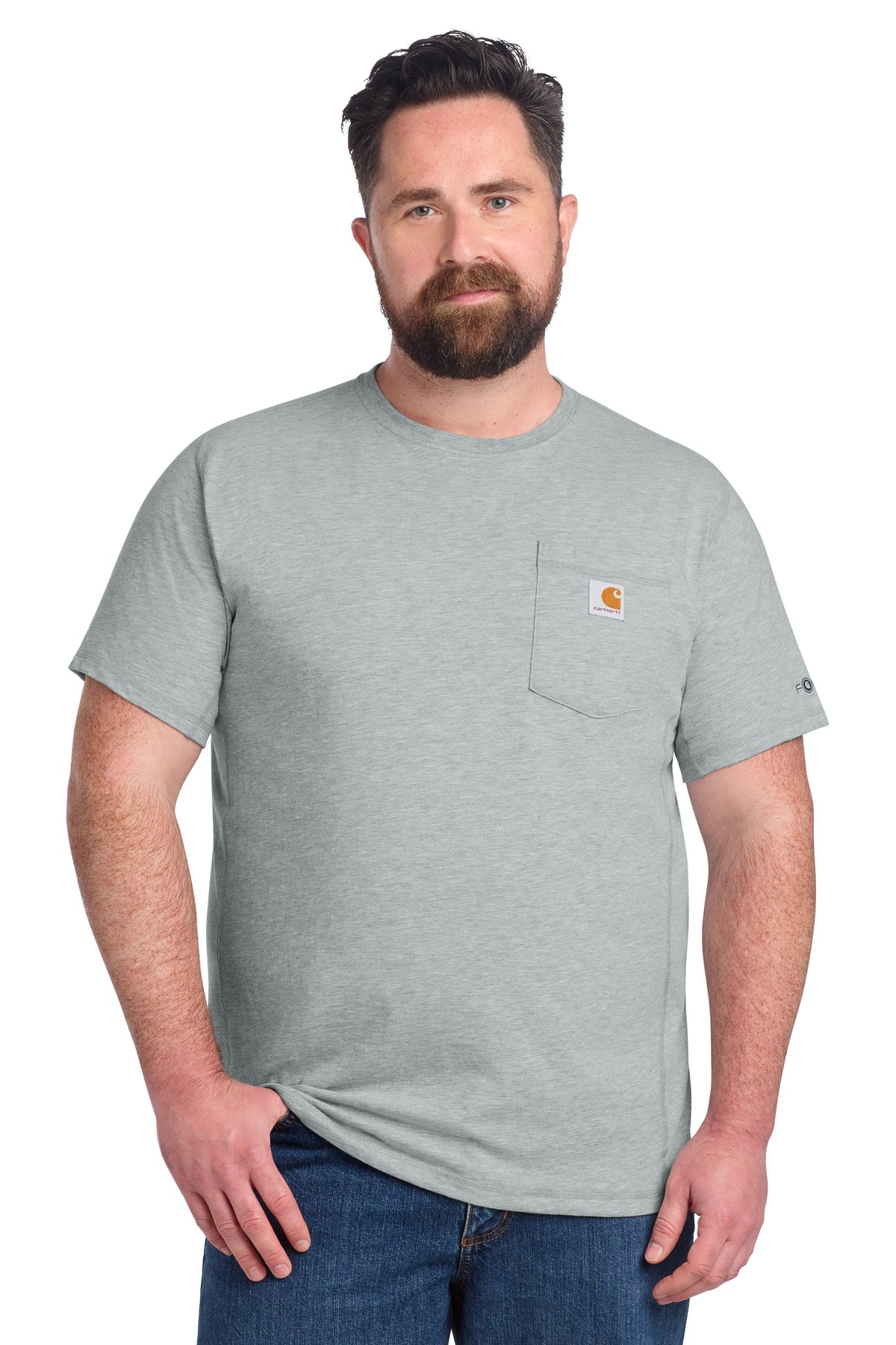 Carhartt CT106652 Heather Grey model front