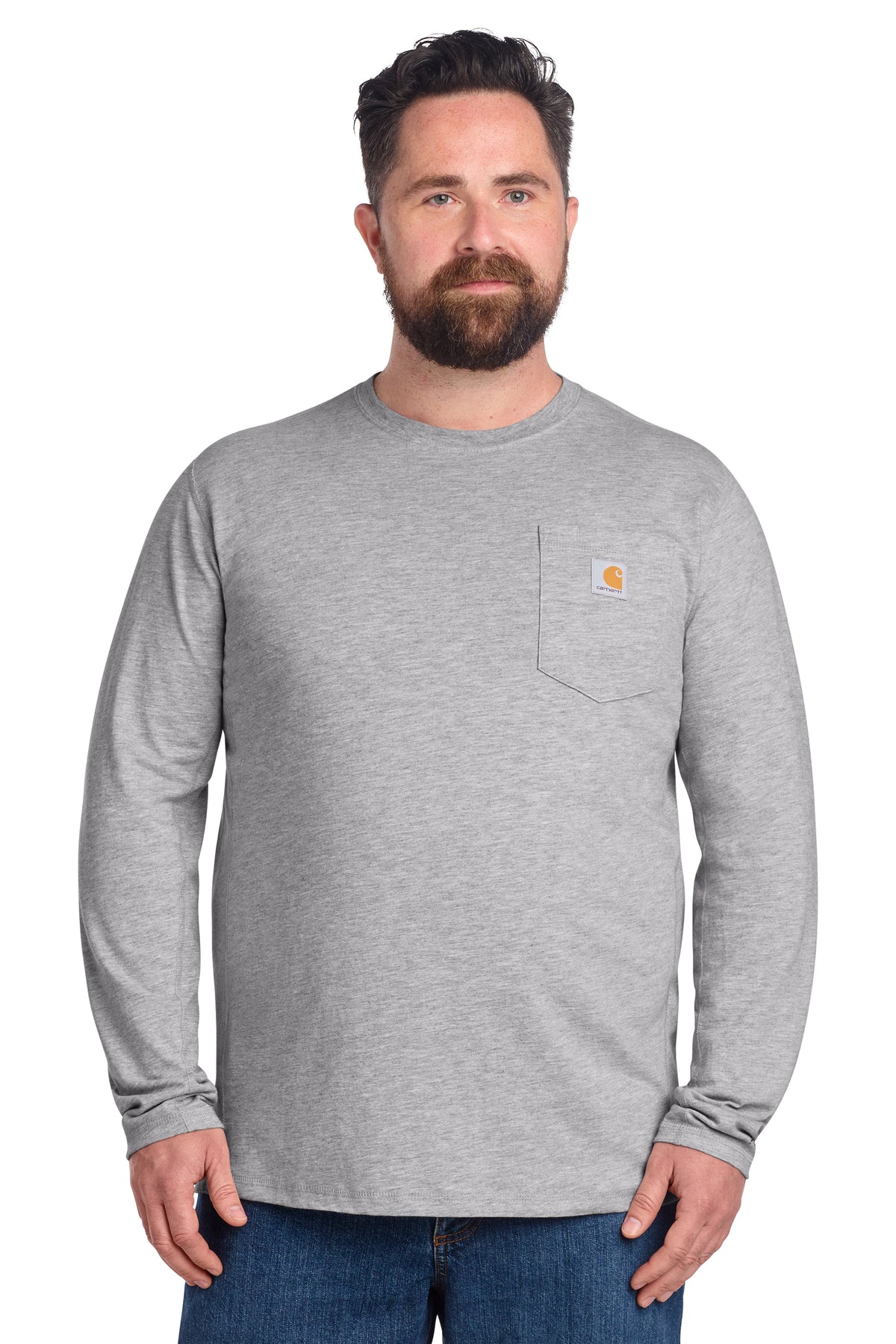 Carhartt CT106656 Heather Grey model front