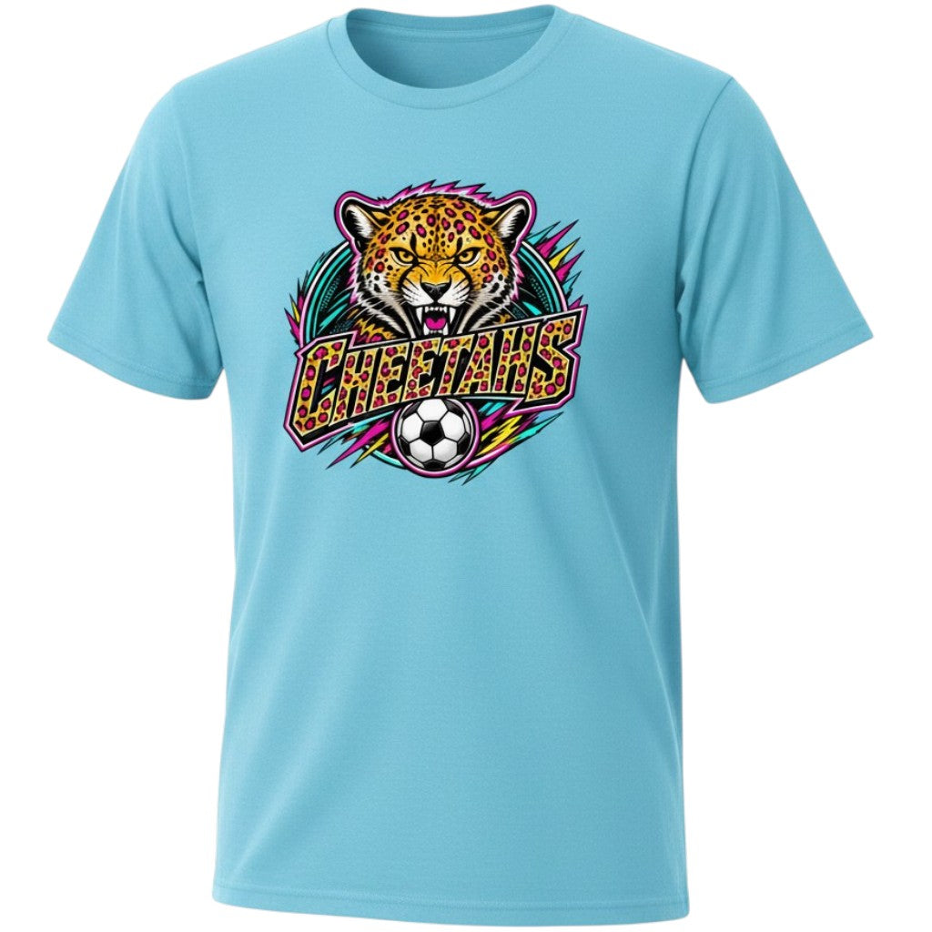 Cheetahs Team Soccer T-Shirt Port & Co Easy Cotton Tee
