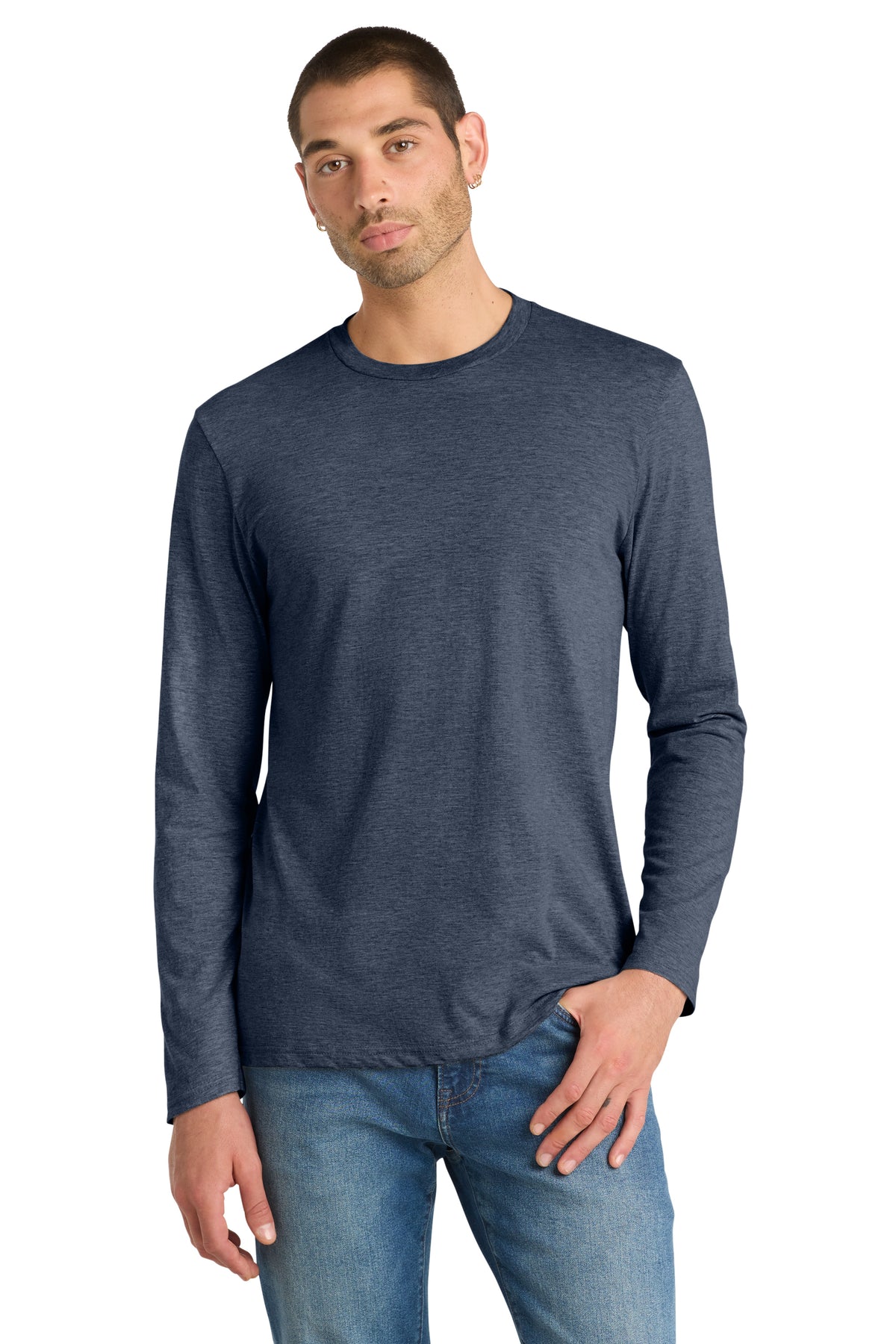 District DT6200 Heathered Navy model front