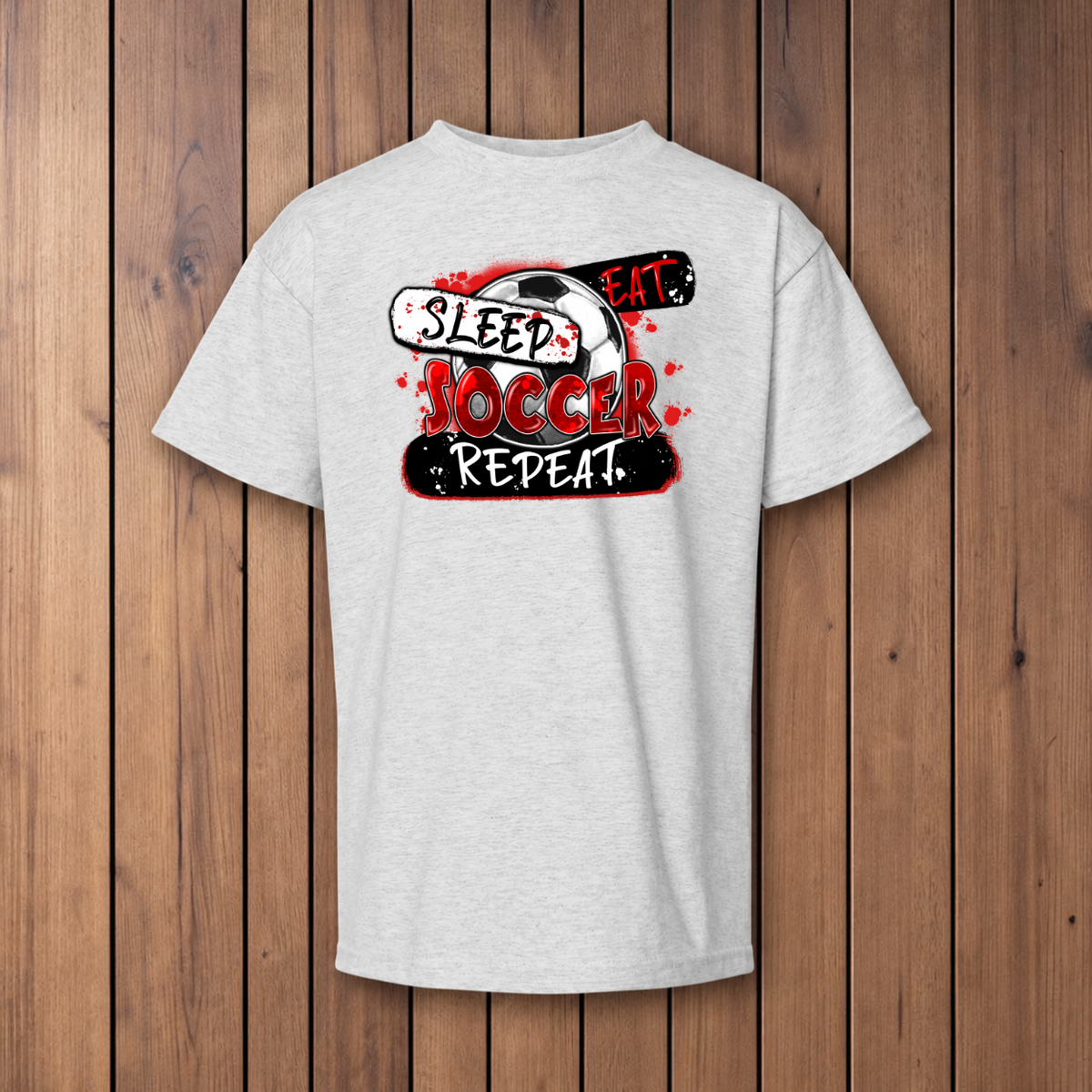 Eat Soccer 2 Youth T-Shirt - Ash