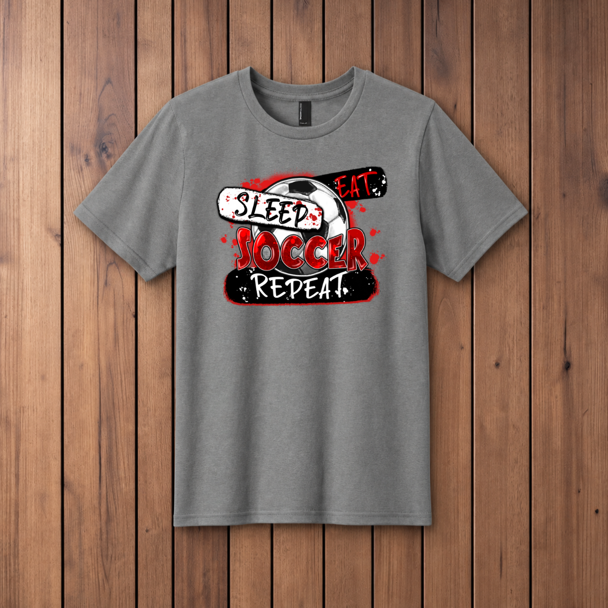 Eat Soccer 2 Youth T-Shirt - Medium Grey