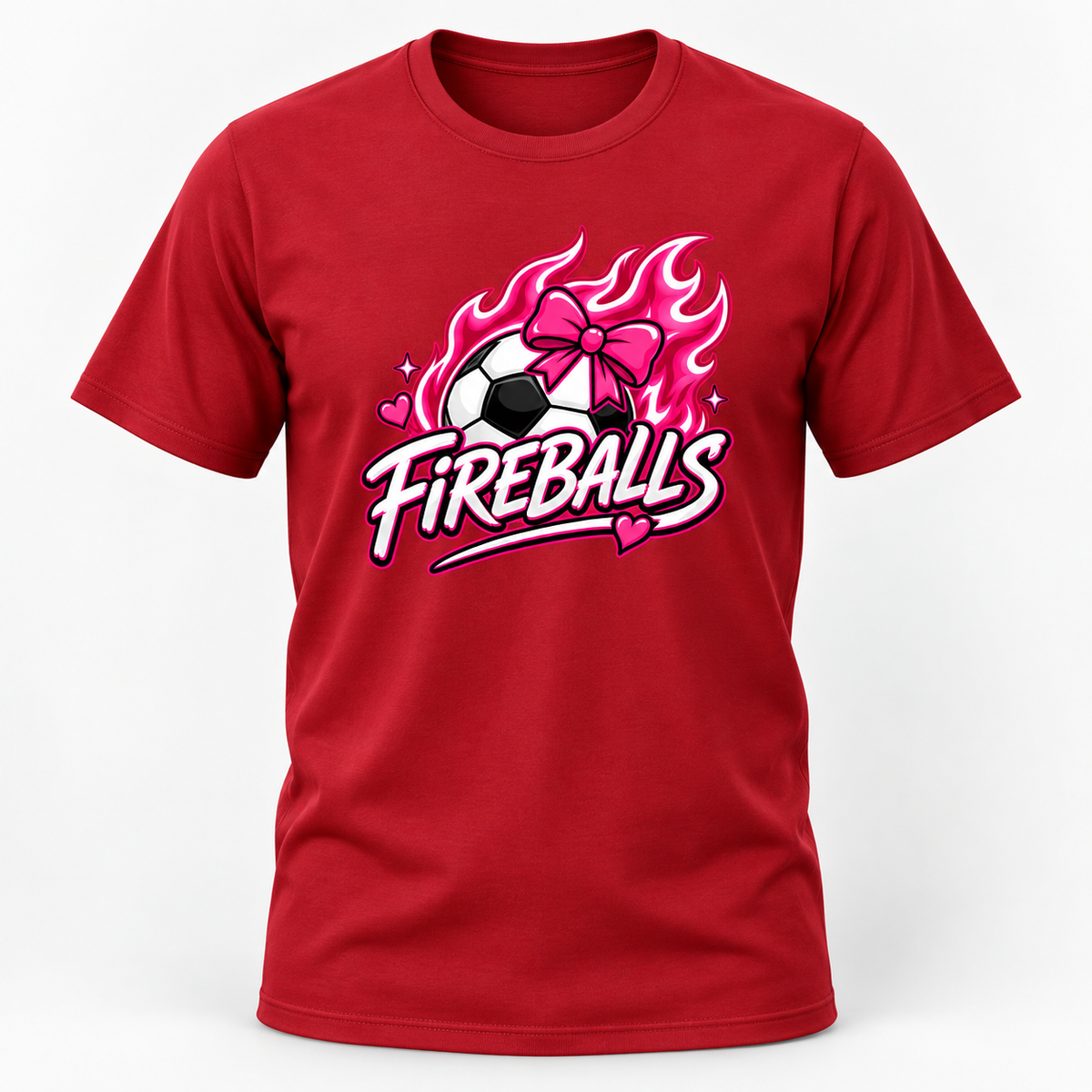 Fireballs Soccer T-Shirt Port & Co Easy Cotton Tee