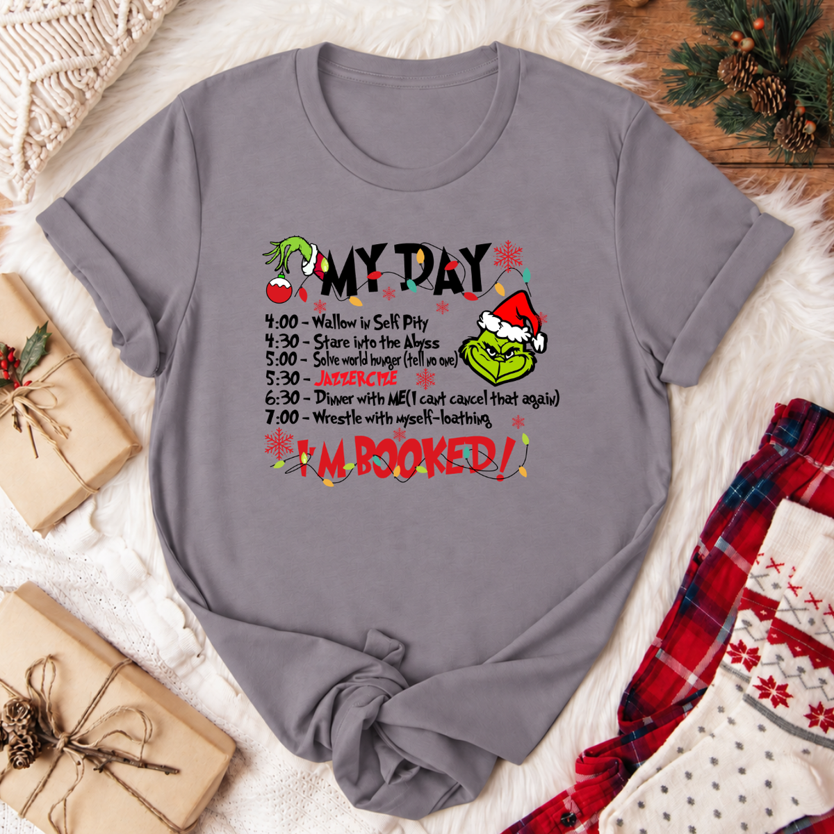 Grinch My Day Christmas T-Shirt - Storm