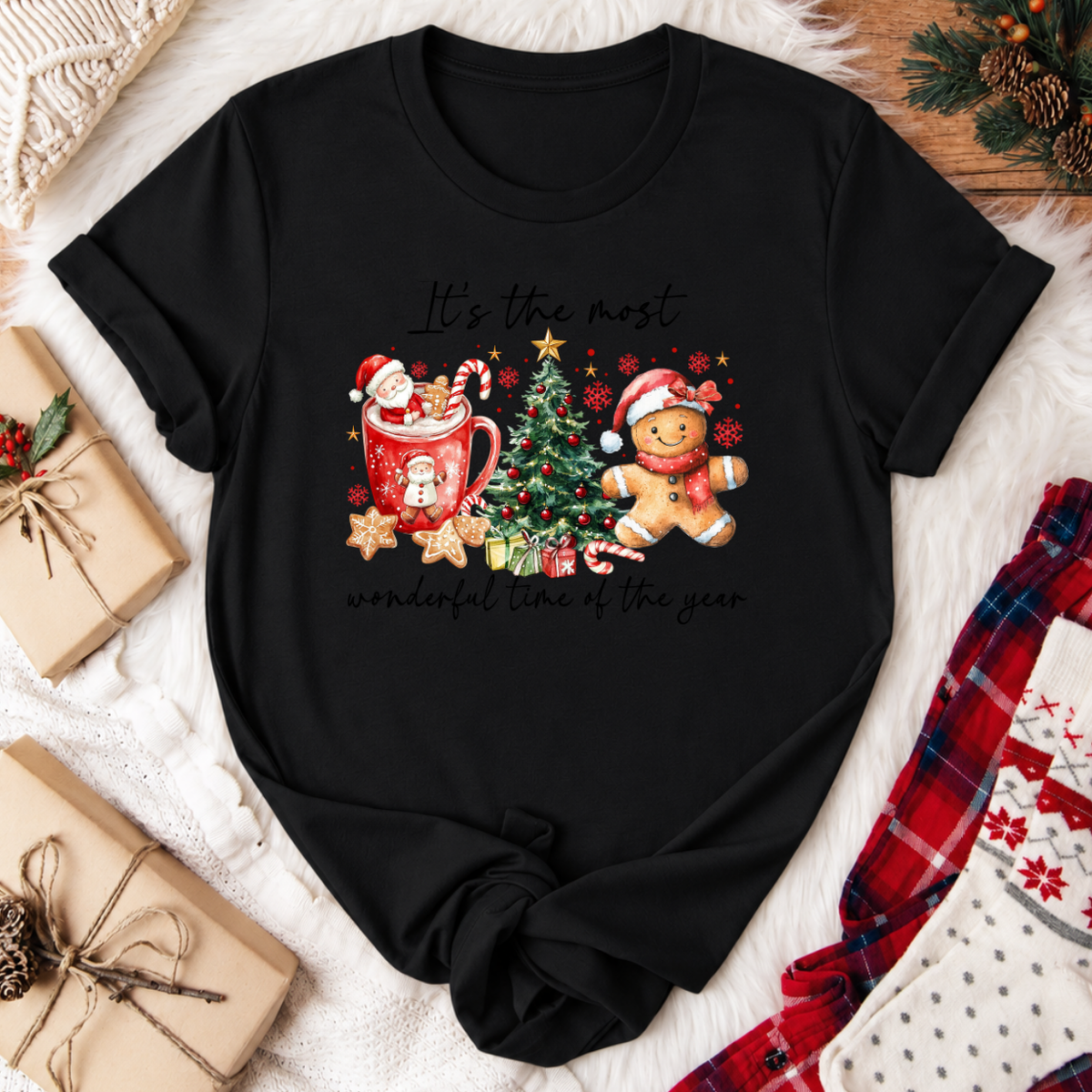 It's the Most Wonderful Time of the Year Christmas T-Shirt - Black