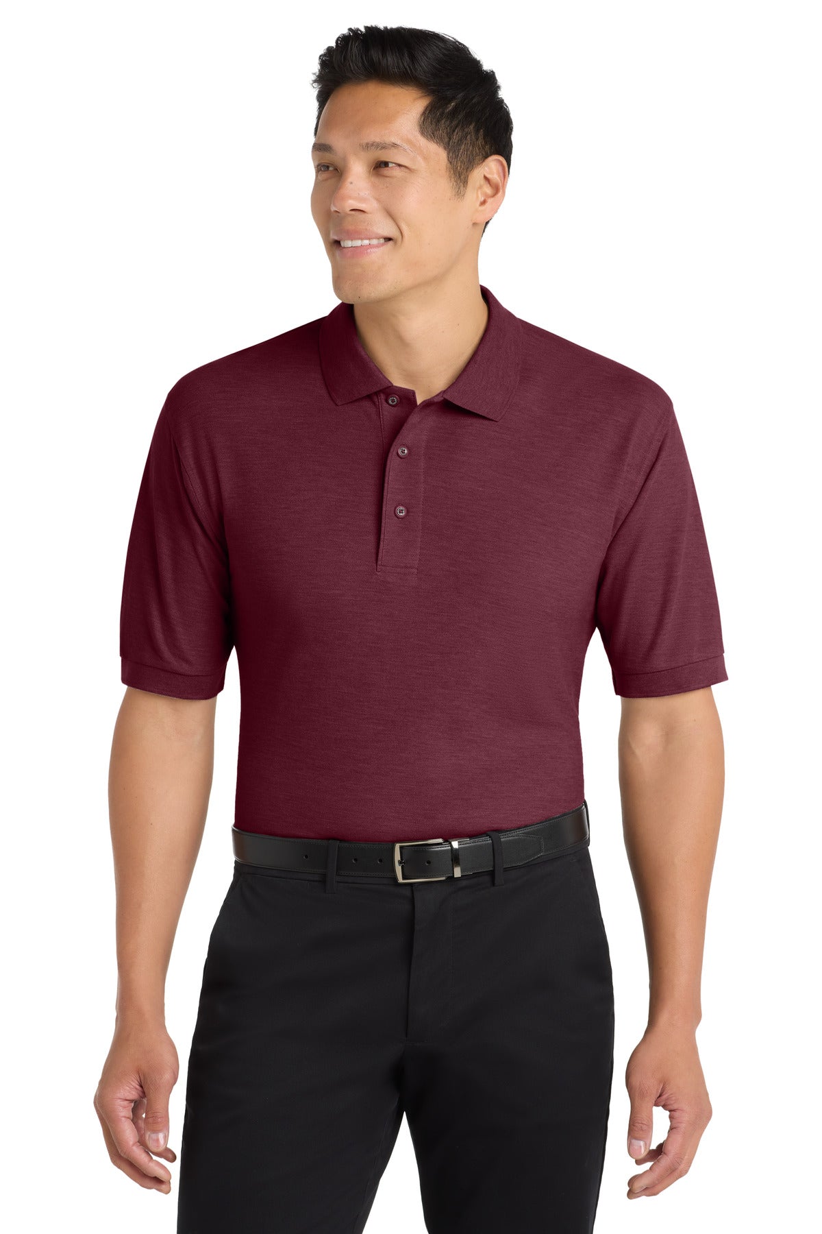 Port Authority K500 Maroon model front