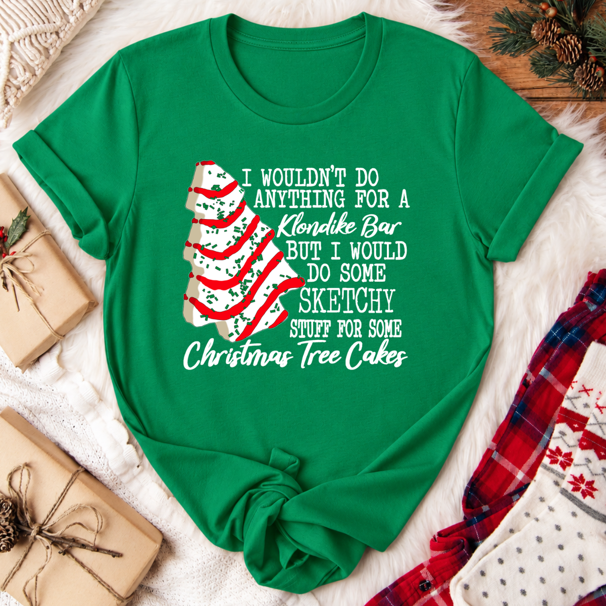 Klondike Tree Christmas T-Shirt - Kelly Green