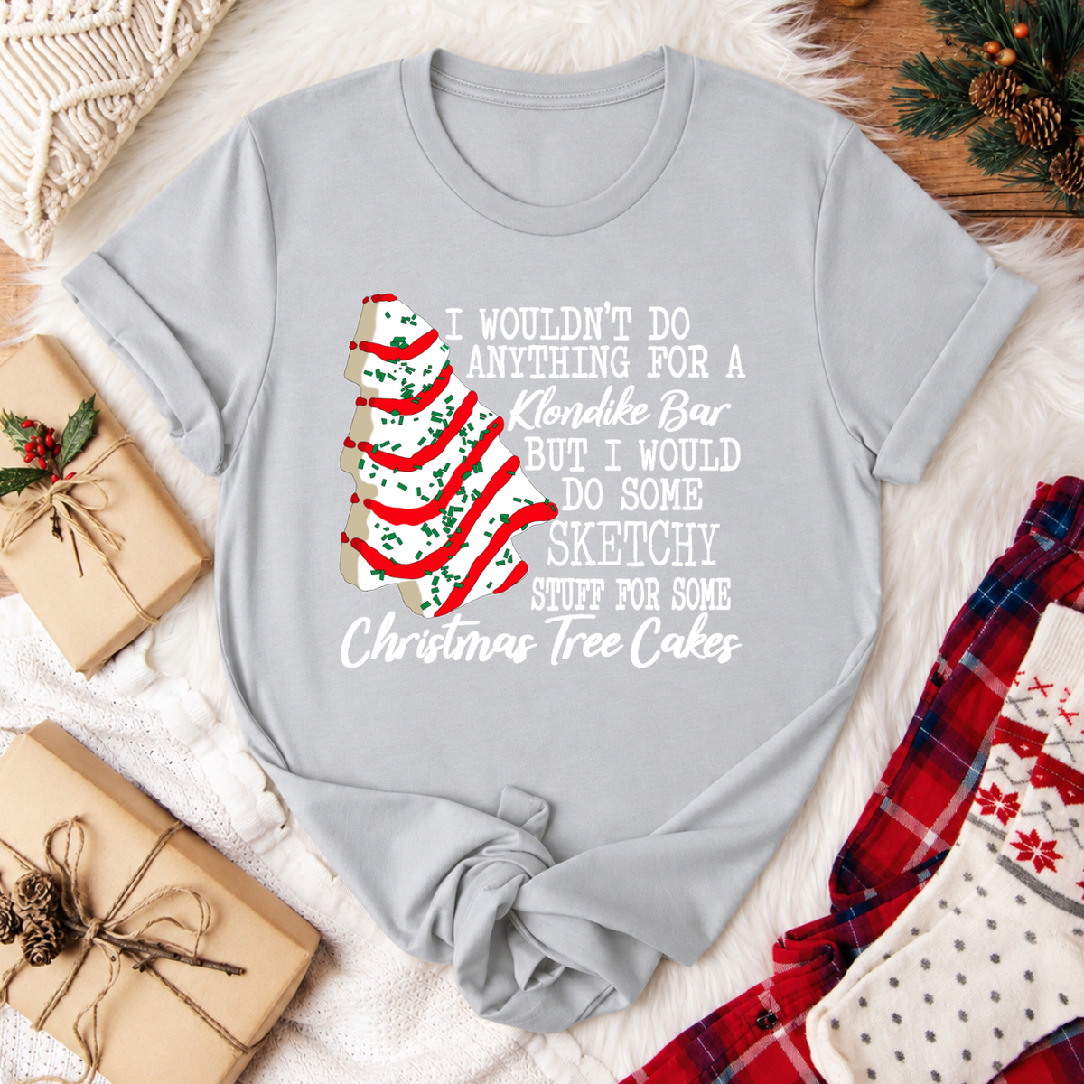 Klondike Tree Christmas T-Shirt - Silver