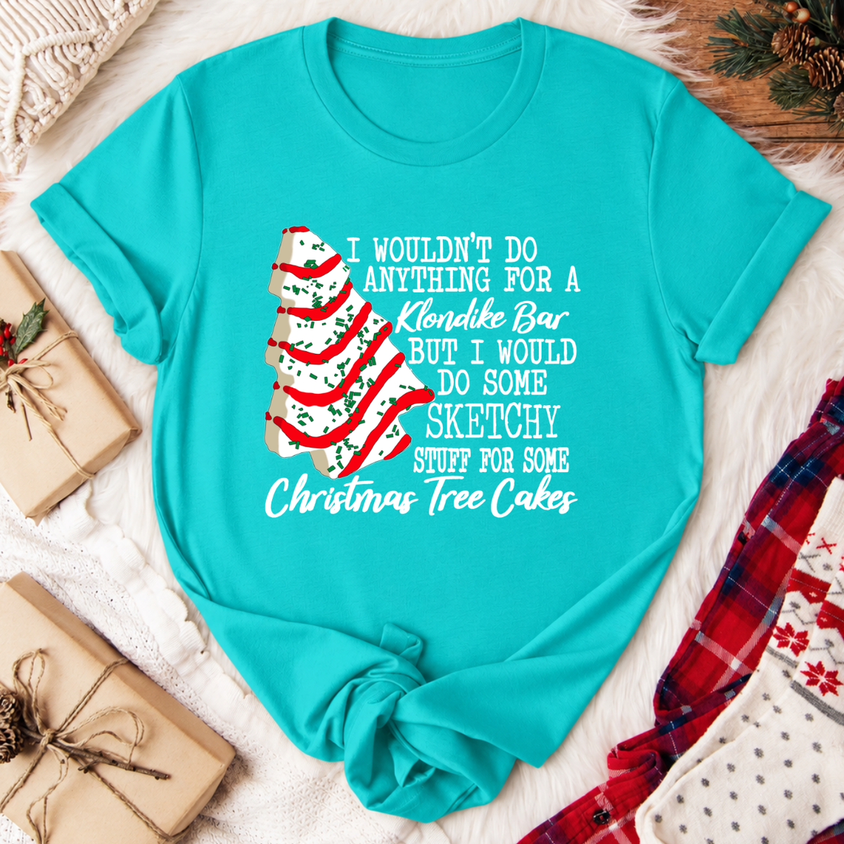 Klondike Tree Christmas T-Shirt - Teal