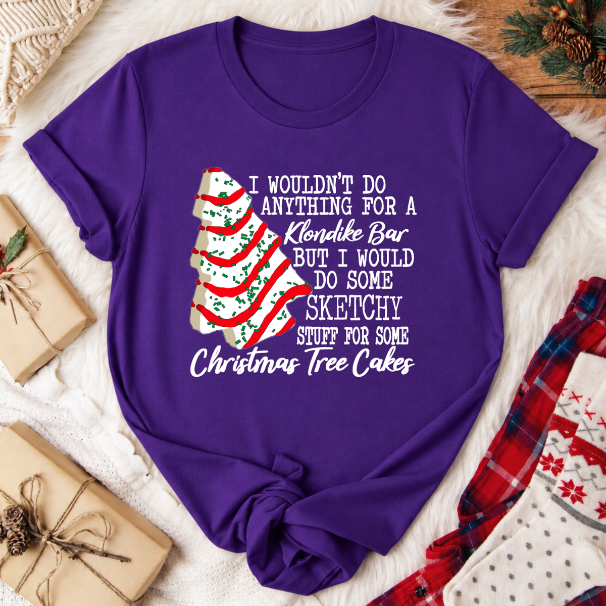 Klondike Tree Christmas T-Shirt - Team Purple