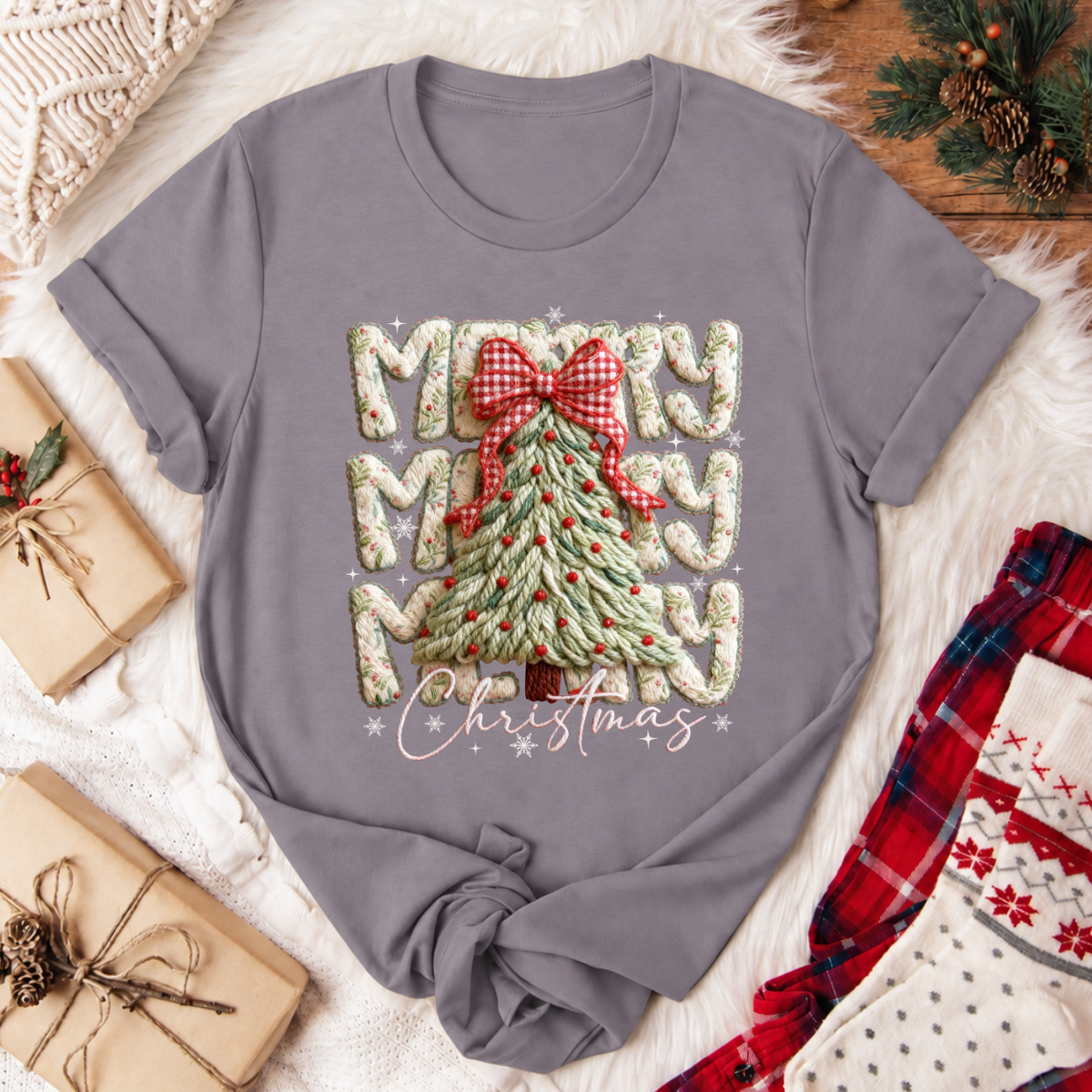 Merry Merry Christmas T-Shirt - Storm