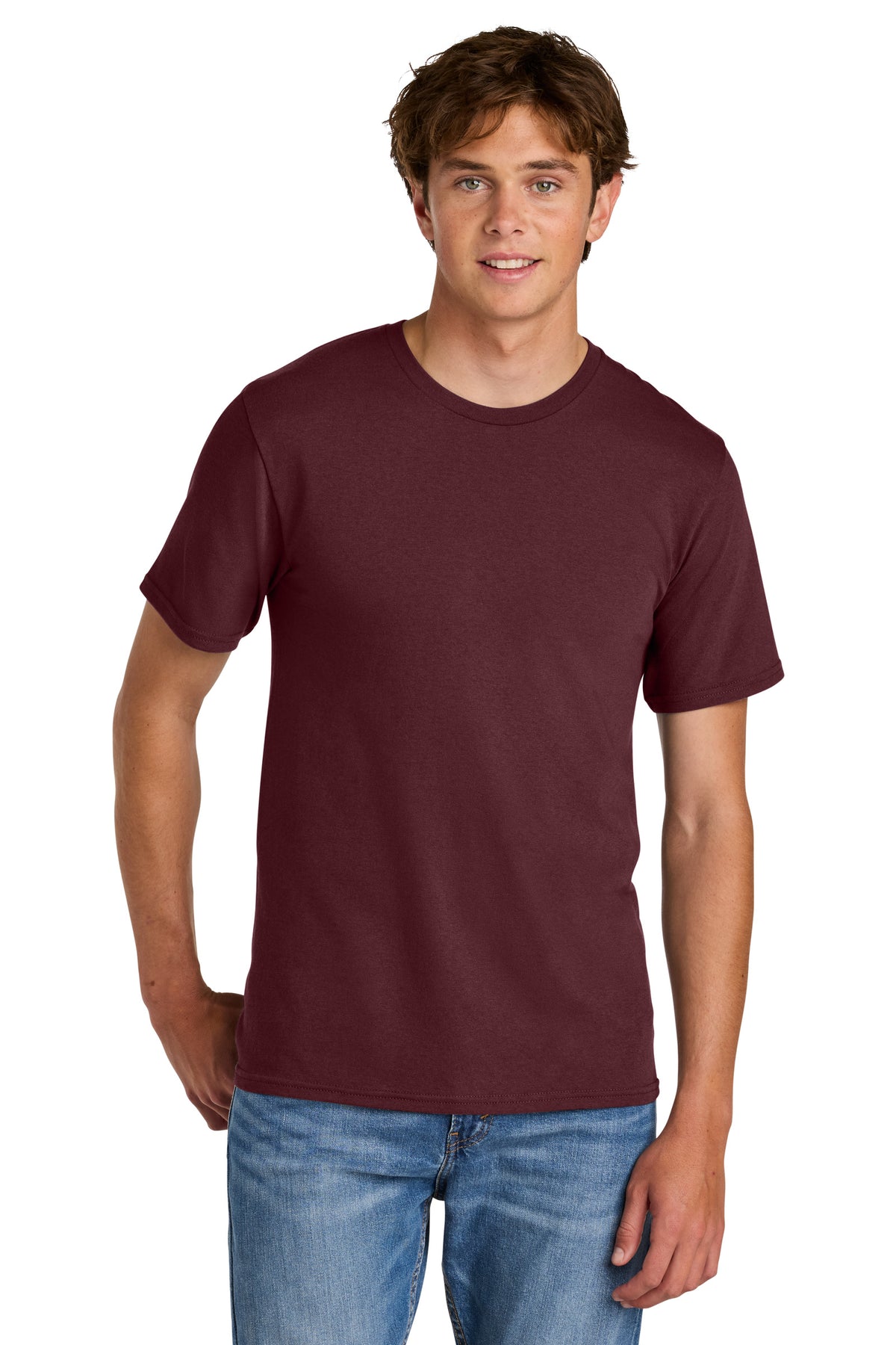 Port & Co PC43 Athletic Maroon official manufacturer model front