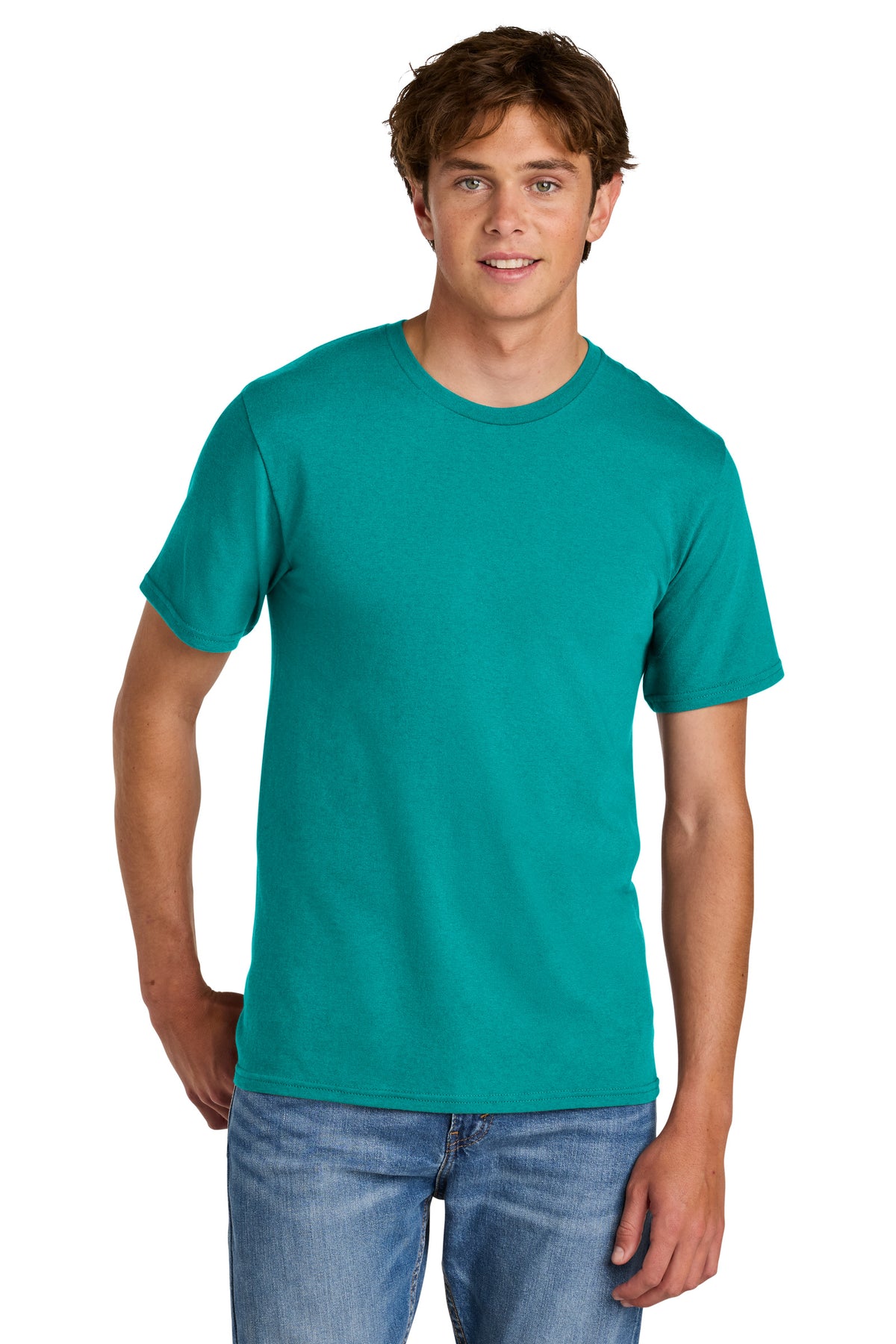 Port & Co PC43 Bright Aqua official manufacturer model front