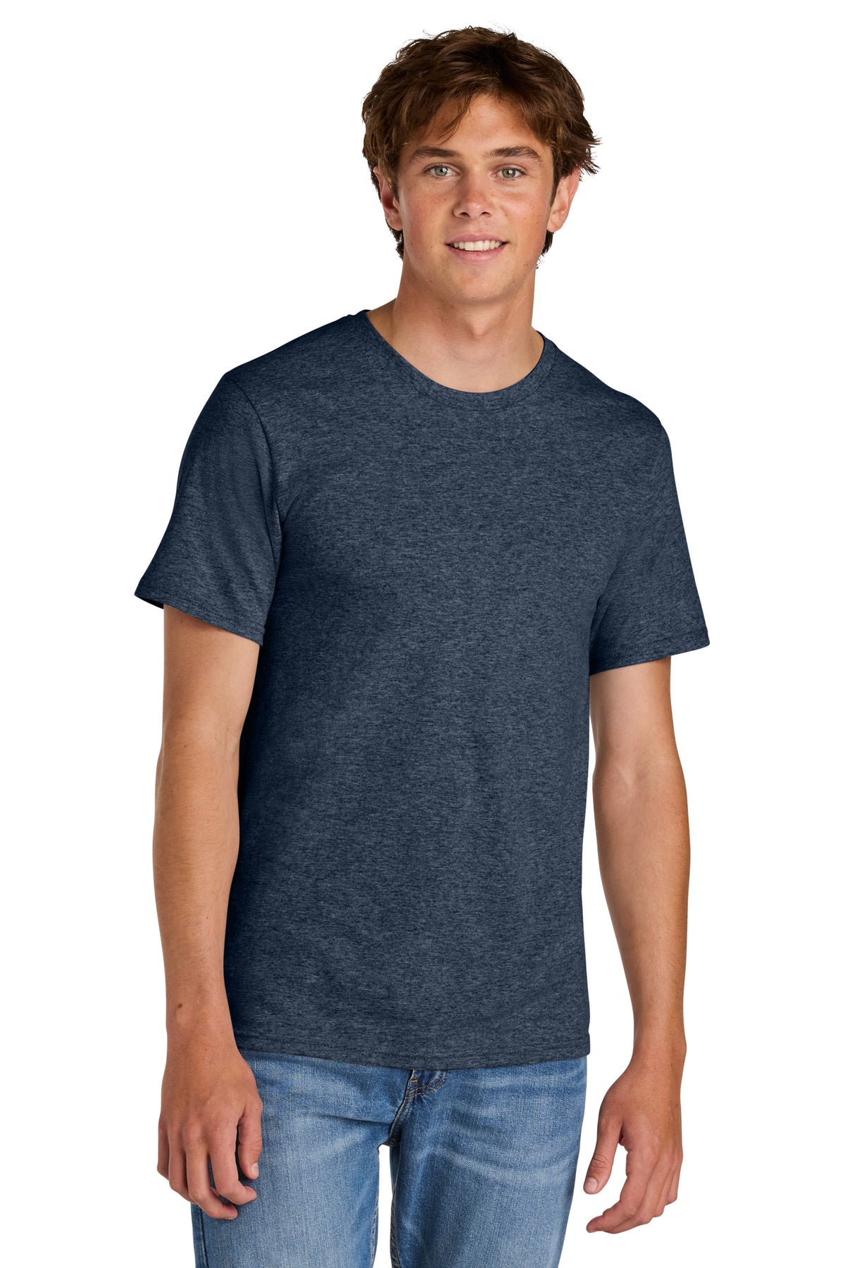Port & Co PC43 Heather Navy official manufacturer model front