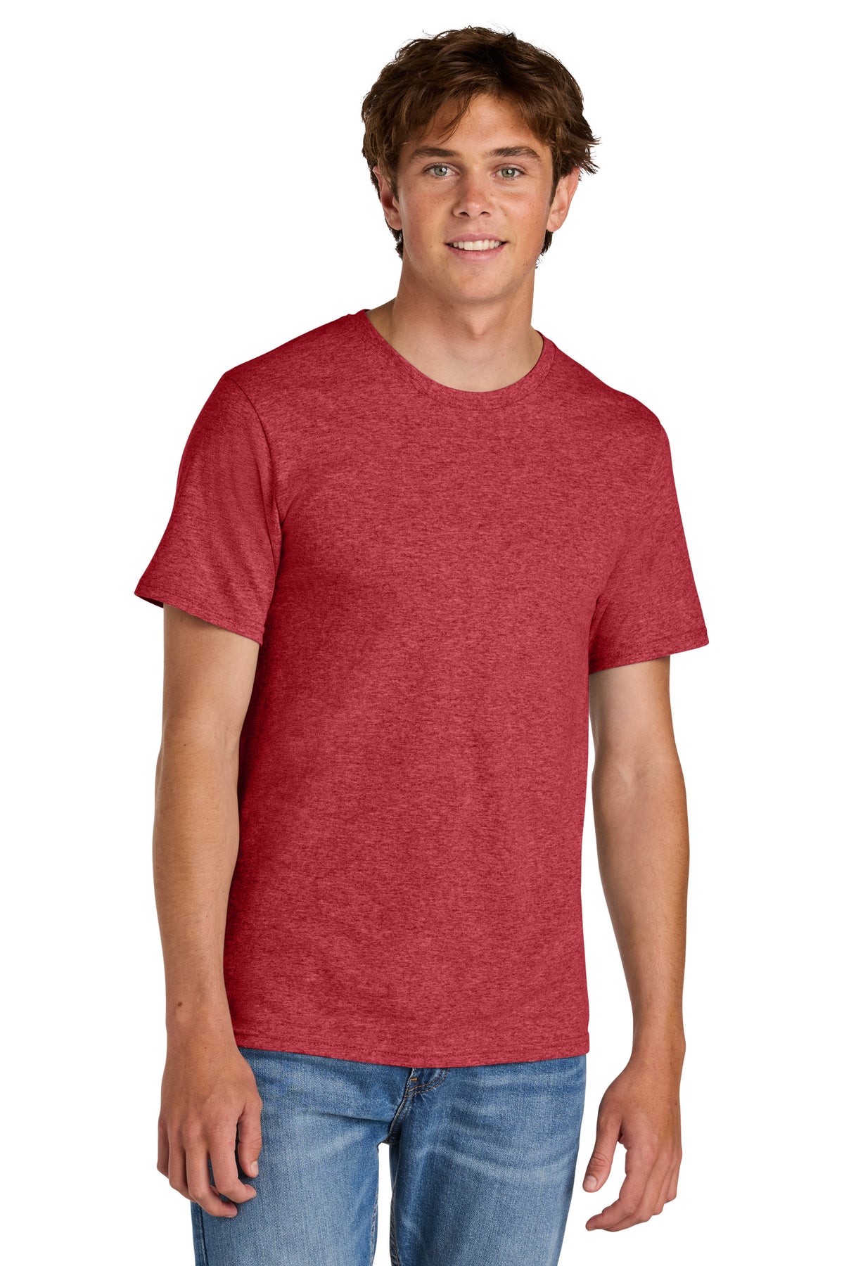 Port & Co PC43 Heather Red official manufacturer model front