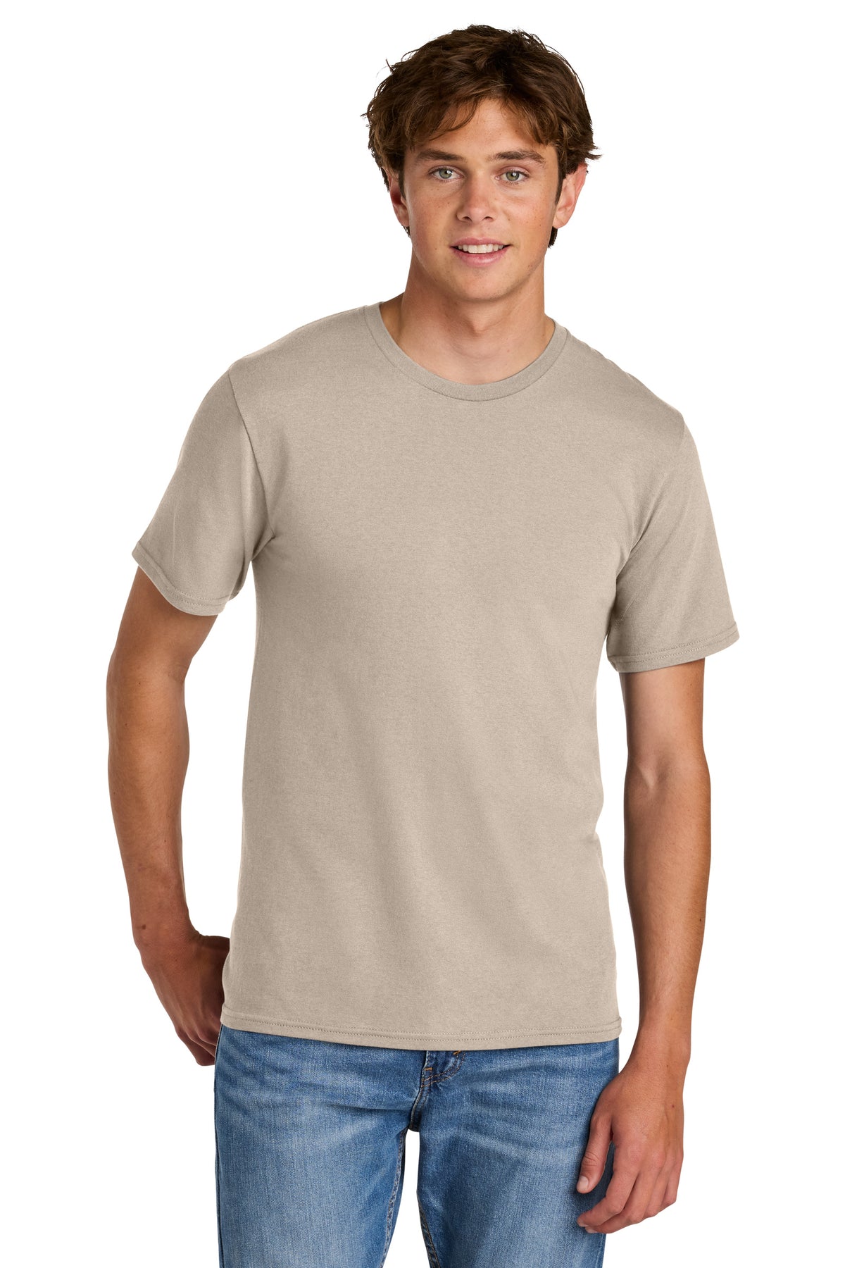 Port & Co PC43 Light Sand official manufacturer model front