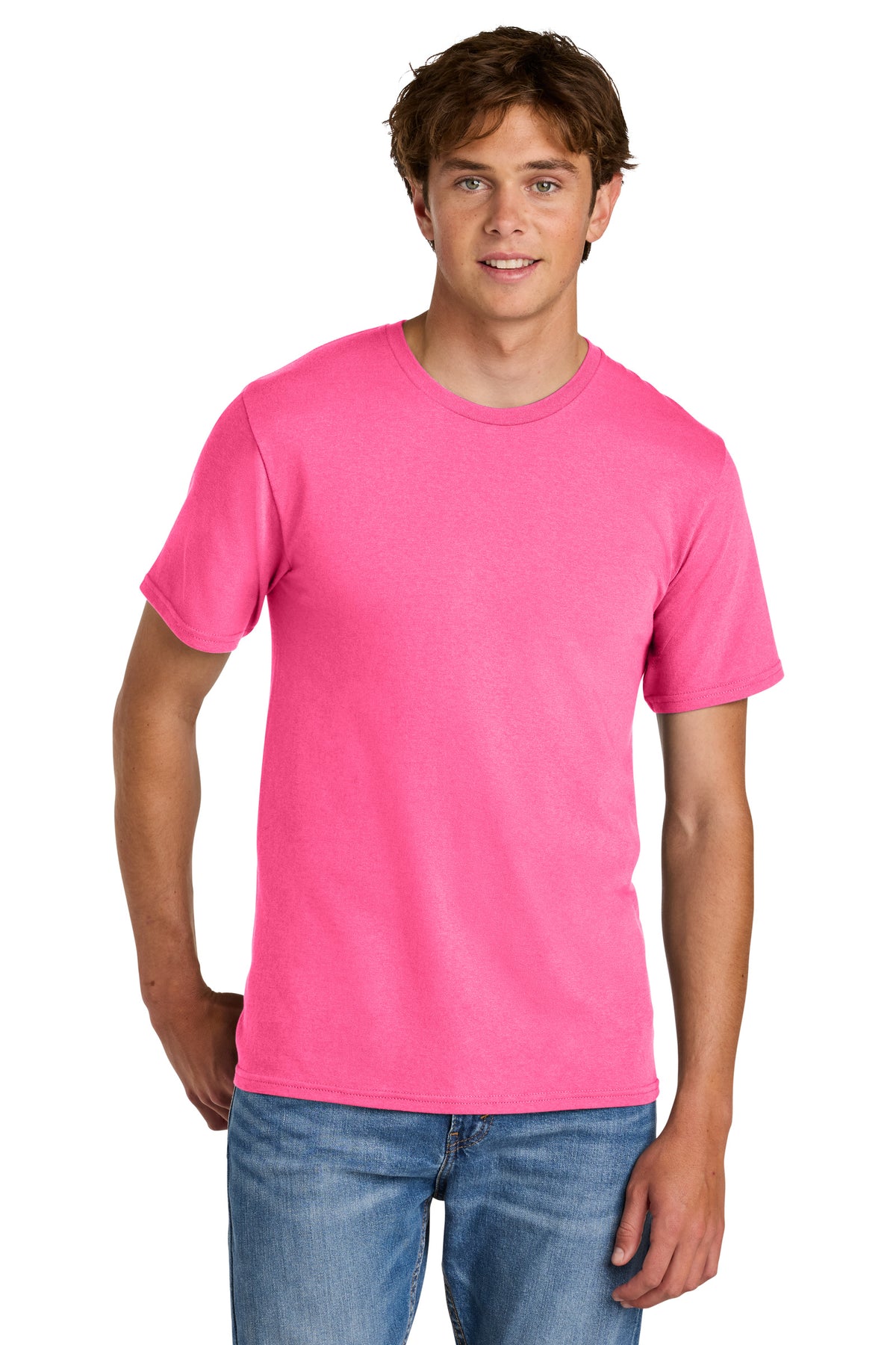 Port & Co PC43 Neon Pink official manufacturer model front