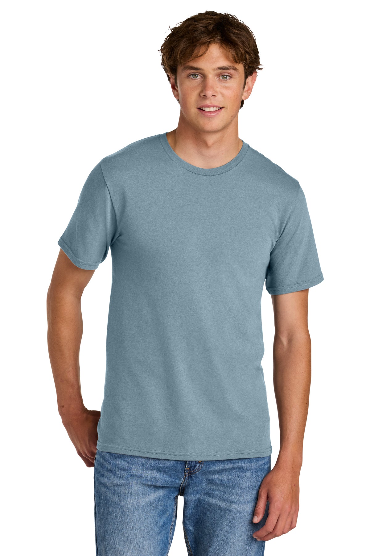 Port & Co PC43 Stonewashed Blue official manufacturer model front