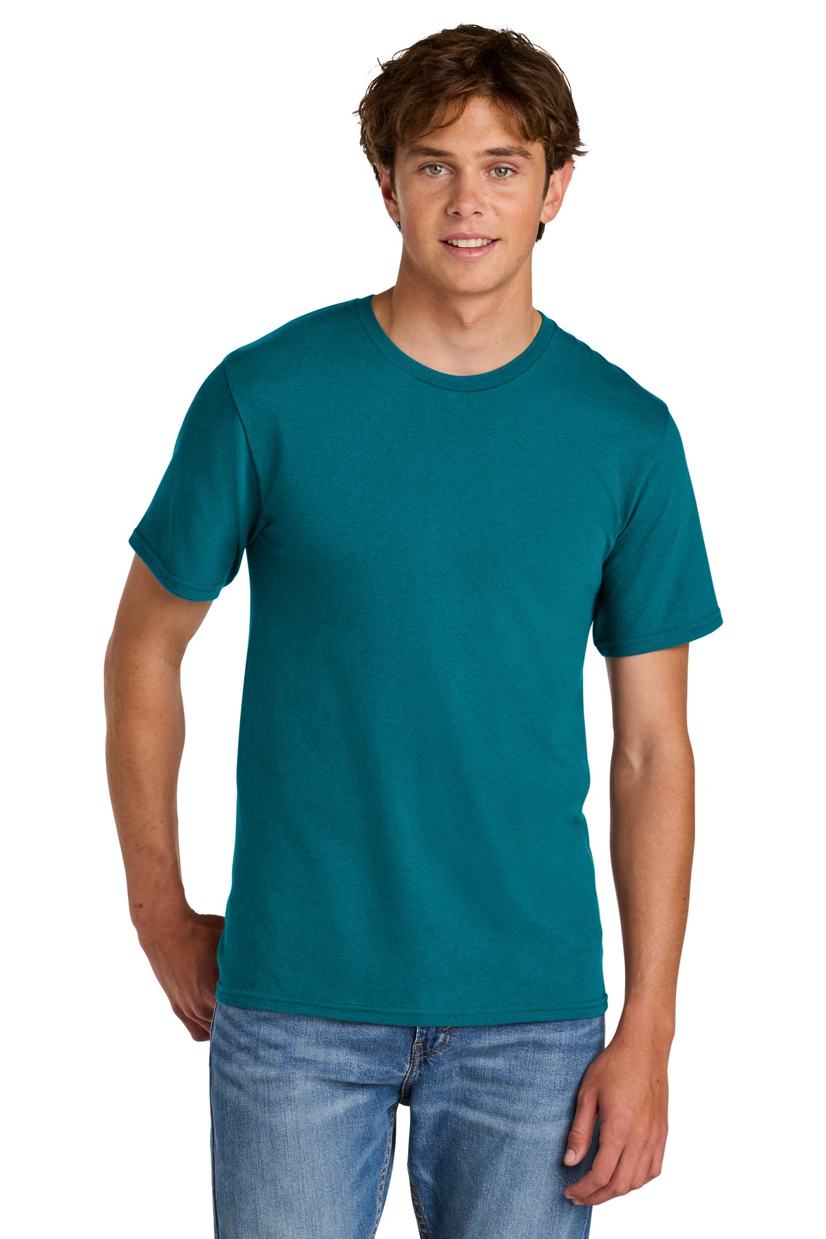 Port & Co PC43 Teal official manufacturer model front