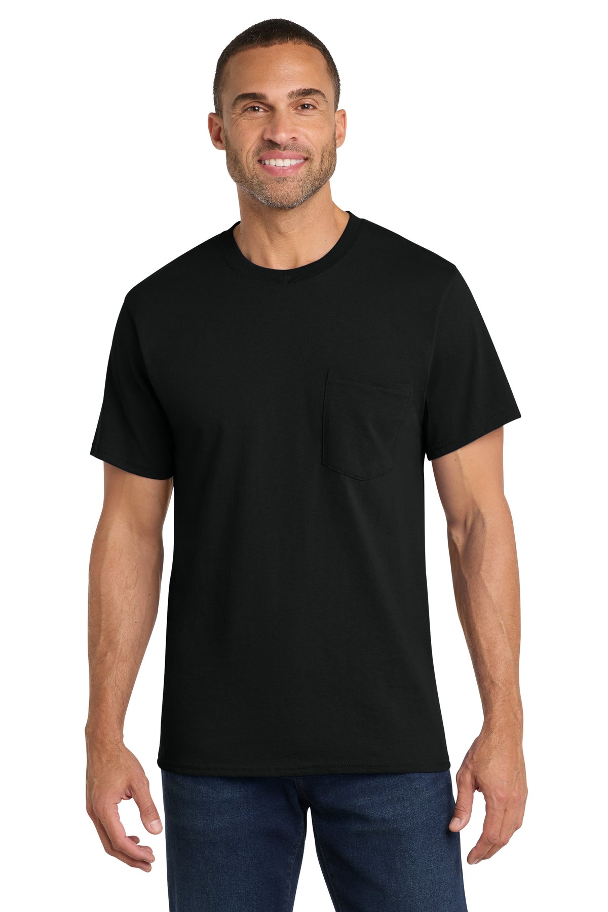Port & Co PC54P Jet Black model front