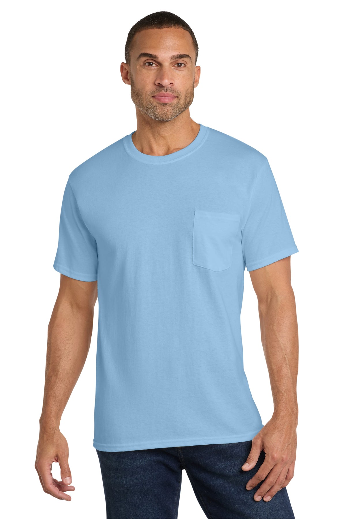 Port & Co PC54P Light Blue model front