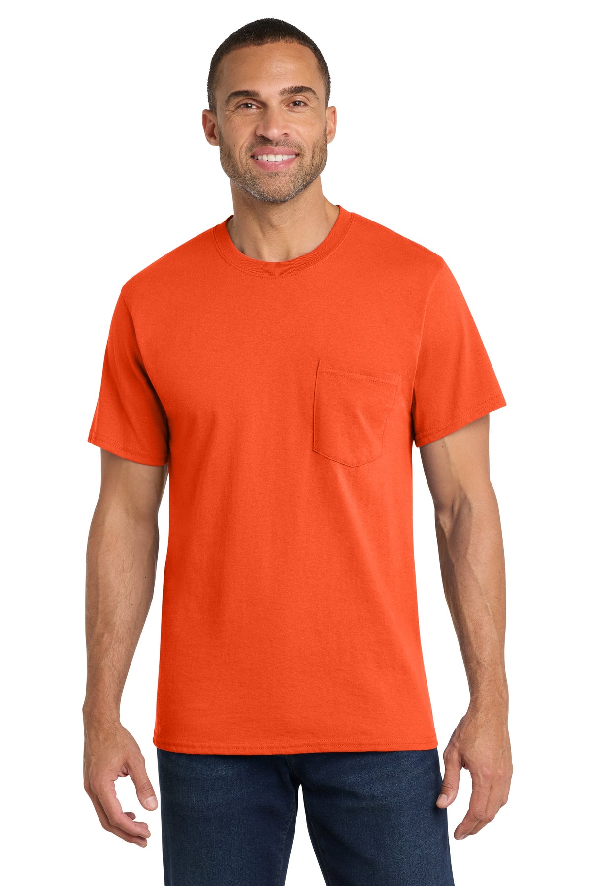 Port & Co PC54P Orange model front
