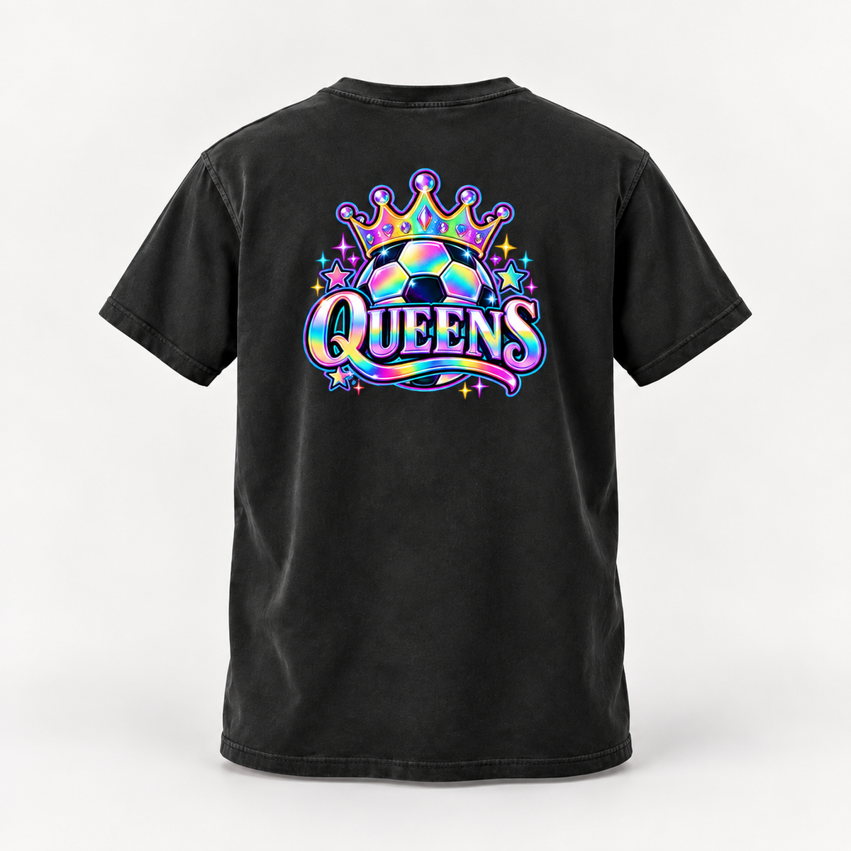 Queens Team Soccer Pocket T-Shirt Comfort Colors 6030
