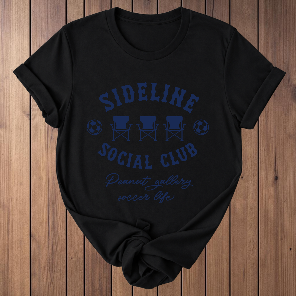 Sideline Social Club Soccer T-Shirt - Black