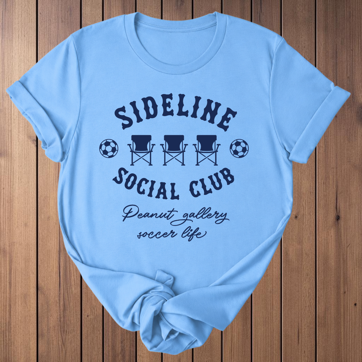 Sideline Social Club Soccer T-Shirt - Carolina Blue