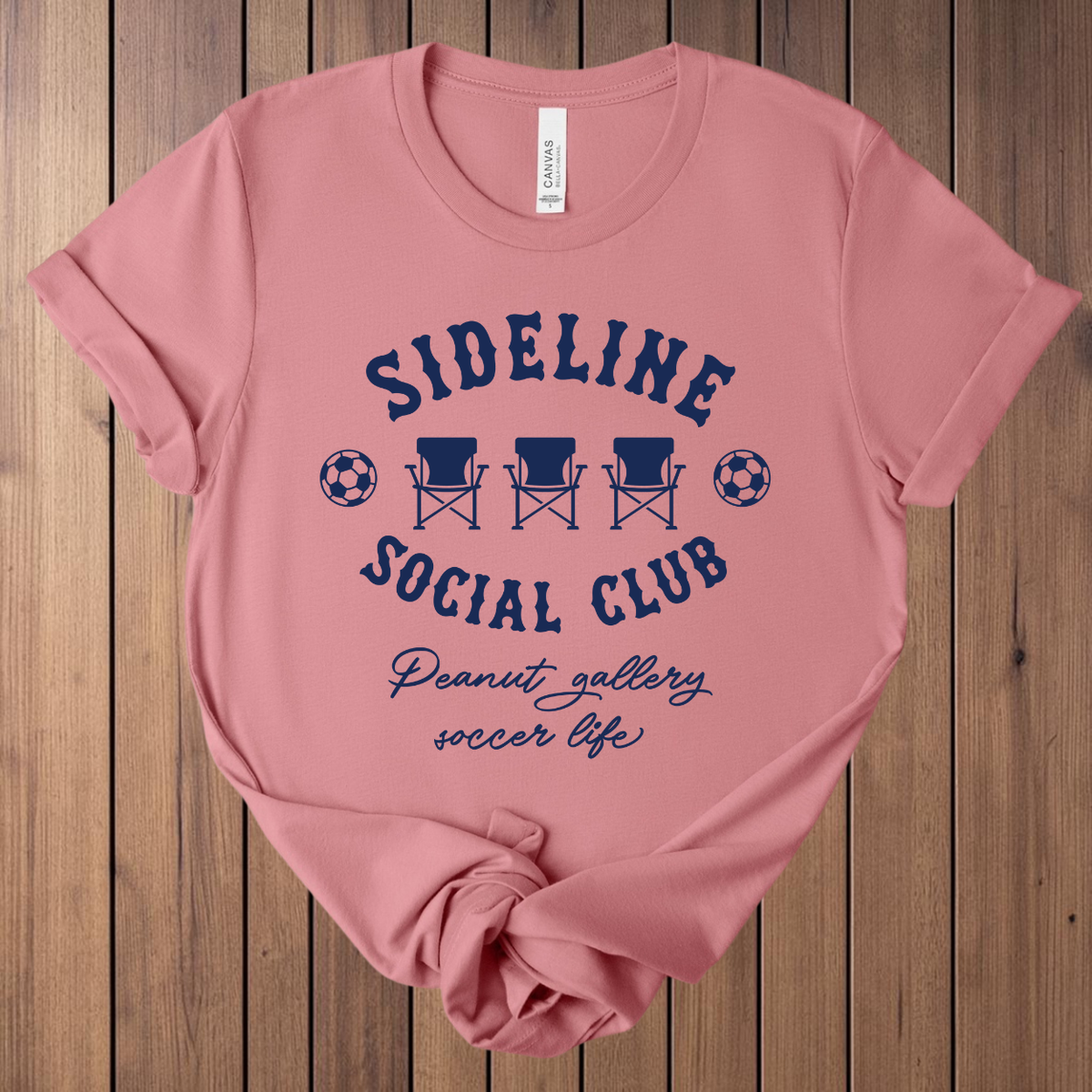 Sideline Social Club Soccer T-Shirt - Mauve