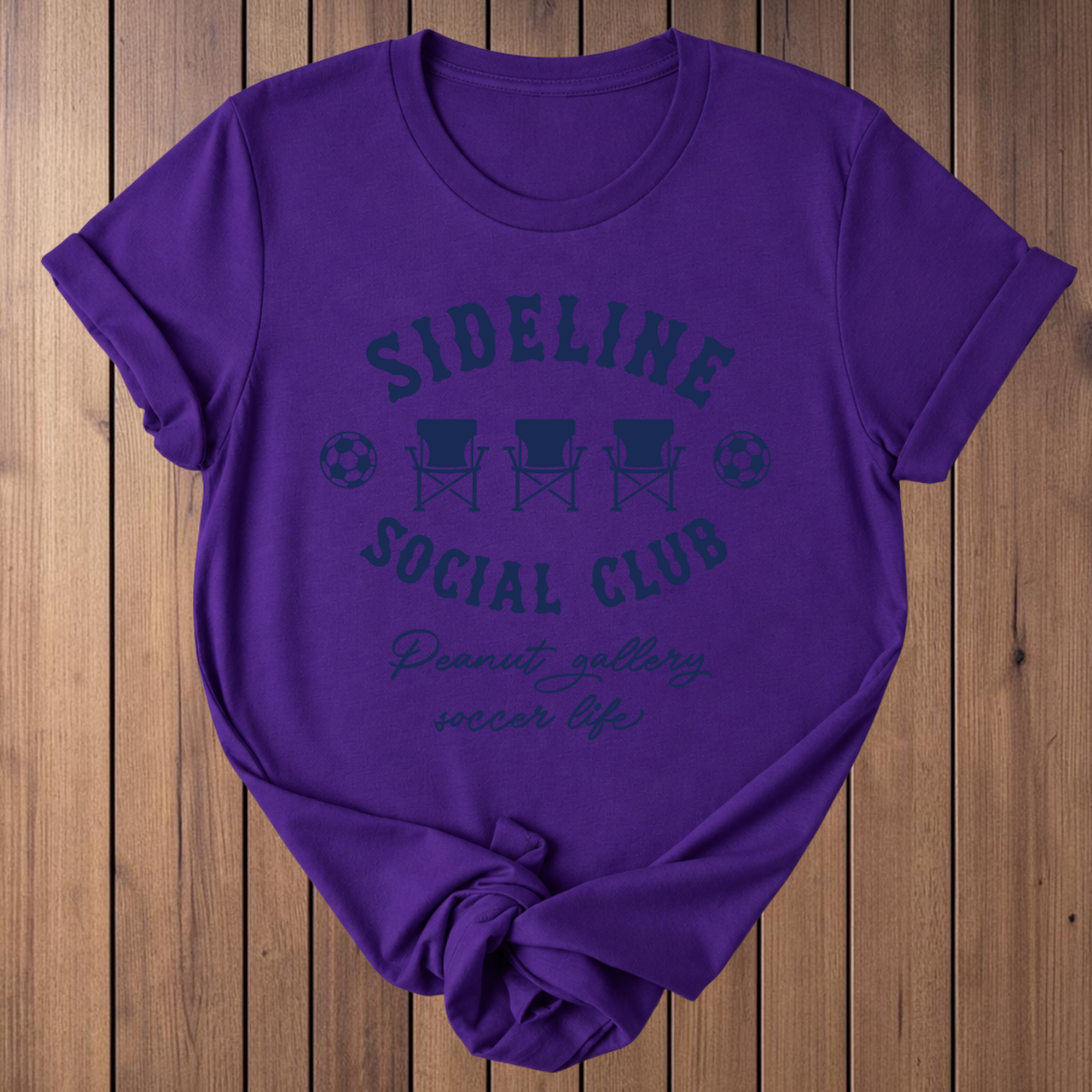 Sideline Social Club Soccer T-Shirt - Team Purple
