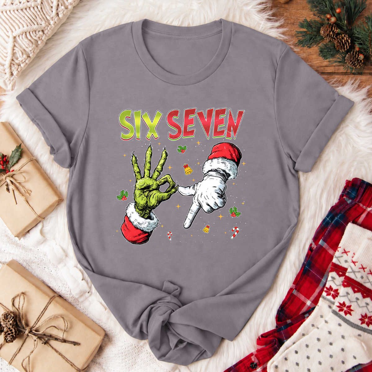 Six Seven Christmas T-Shirt - Storm