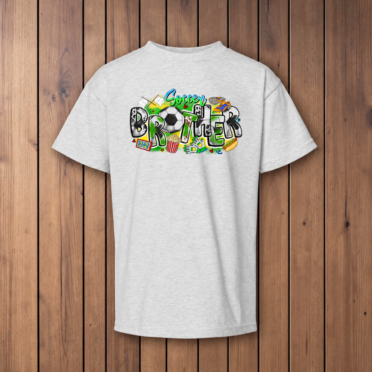 Soccer Brother Youth T-Shirt - Ash