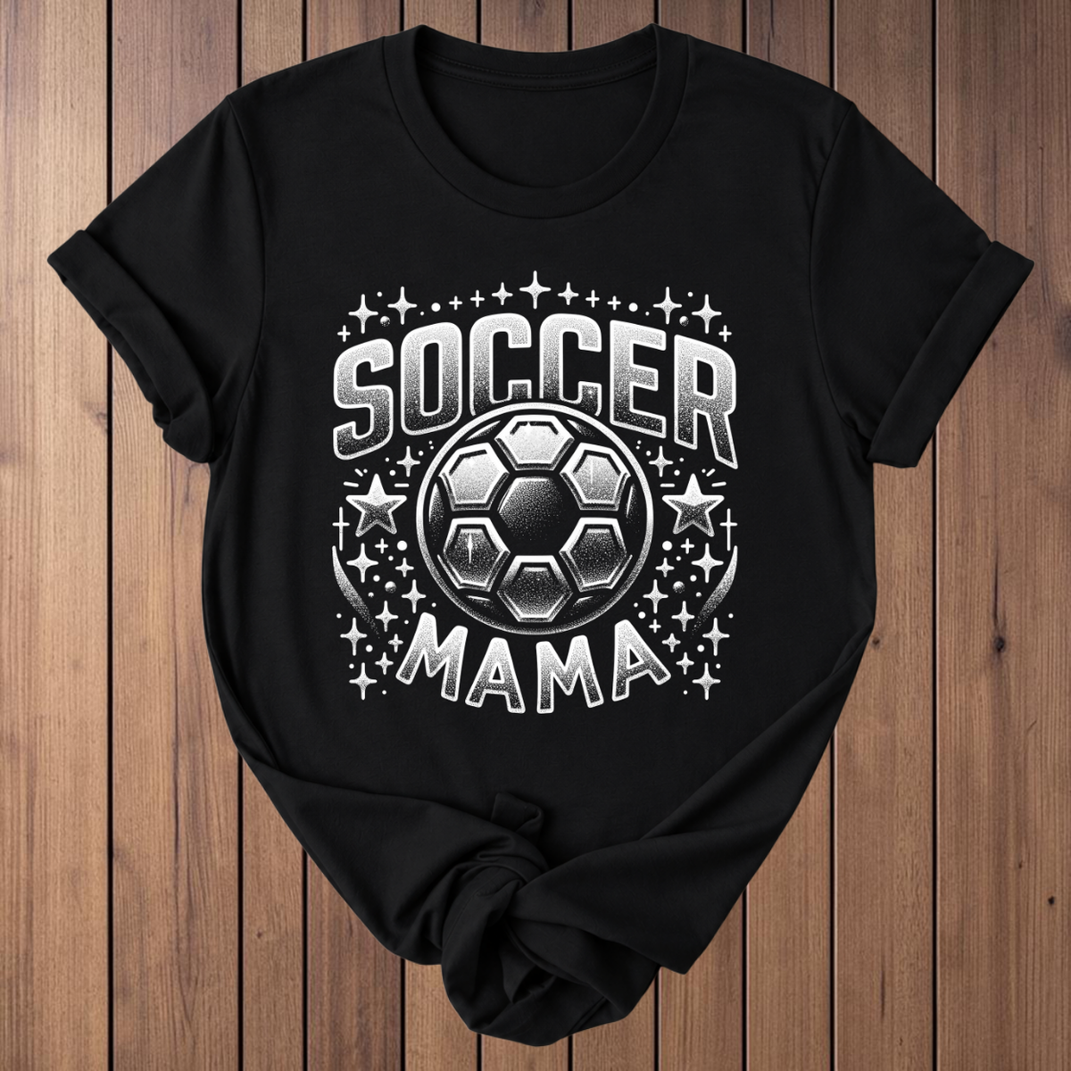 Soccer Mama Glitter T-Shirt - Black
