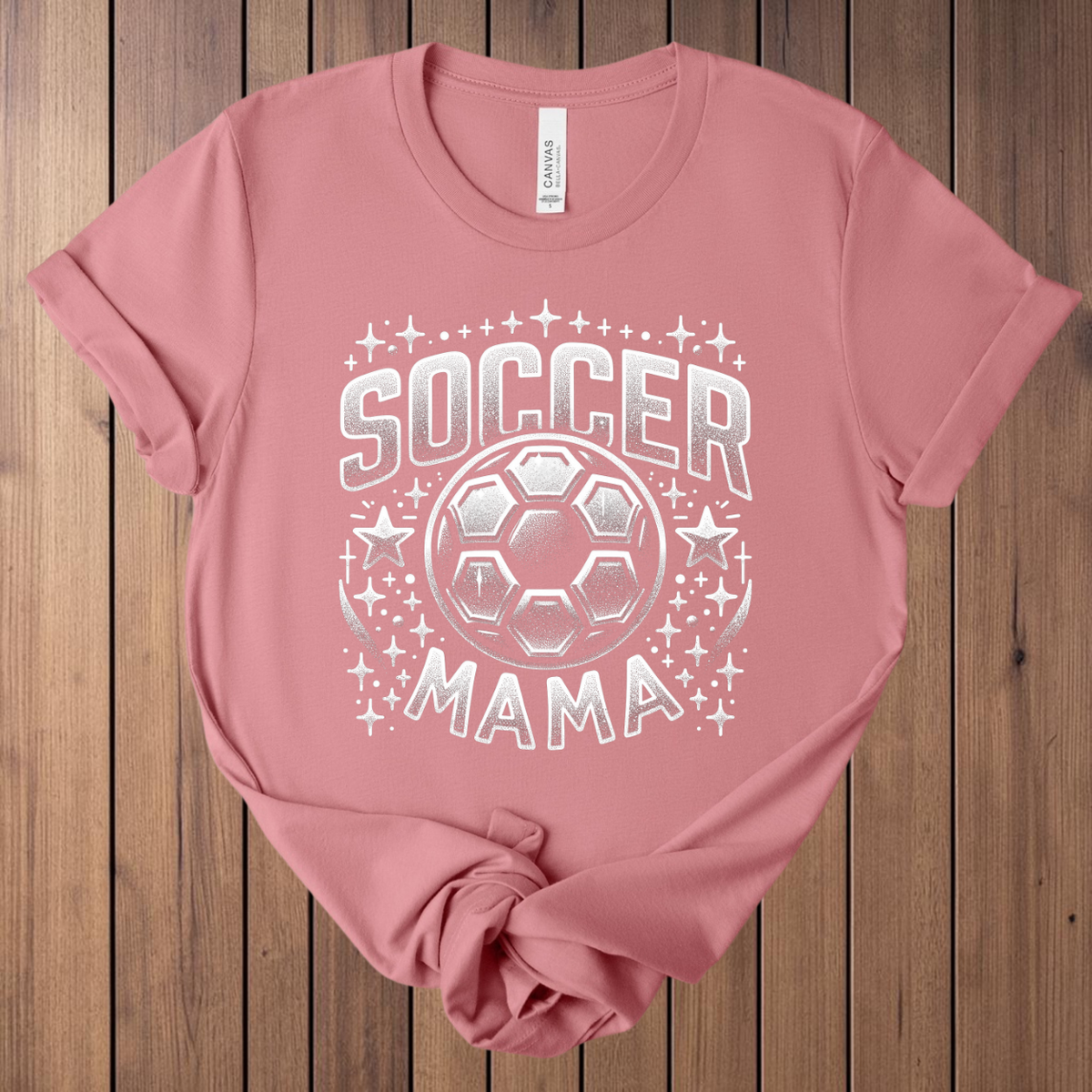 Soccer Mama Glitter T-Shirt - Mauve