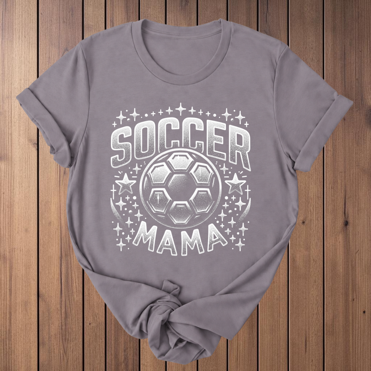 Soccer Mama Glitter T-Shirt - Storm