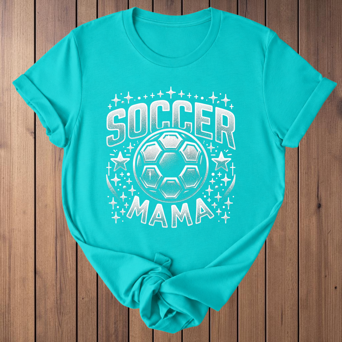 Soccer Mama Glitter T-Shirt - Teal