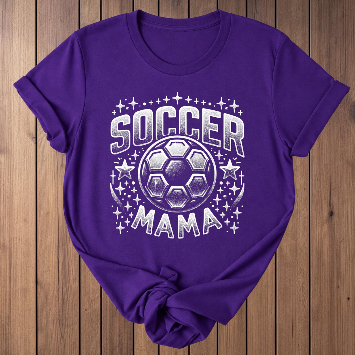 Soccer Mama Glitter T-Shirt - Team Purple